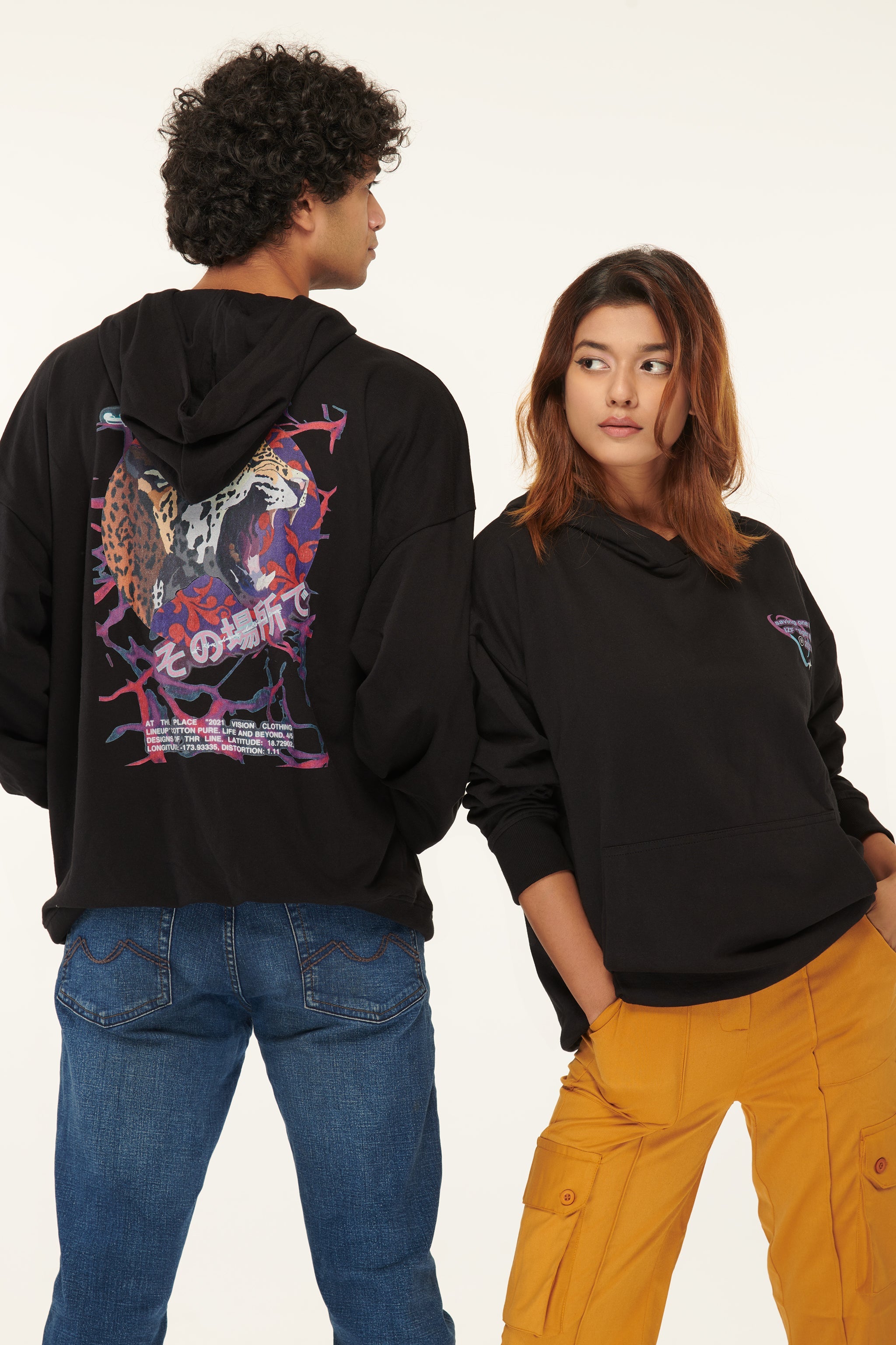 Normcore Unisex Oversized Hoodie – Black