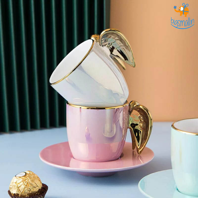 Bigsmall_hmk 3D Angel Wings Mug with Saucer - view 4