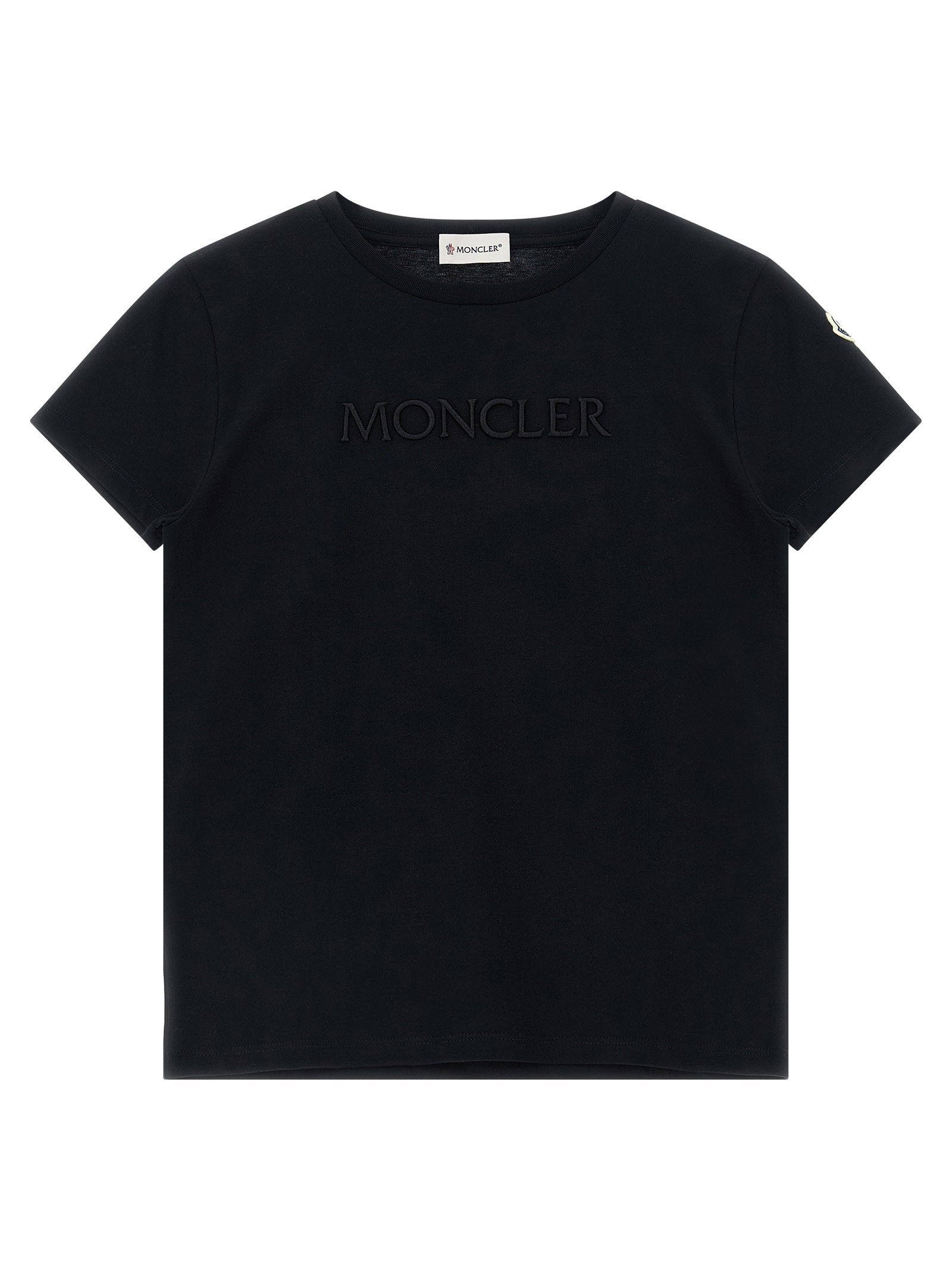 Moncler Enfant Logo Embroidery T-shirt – 100% cotton