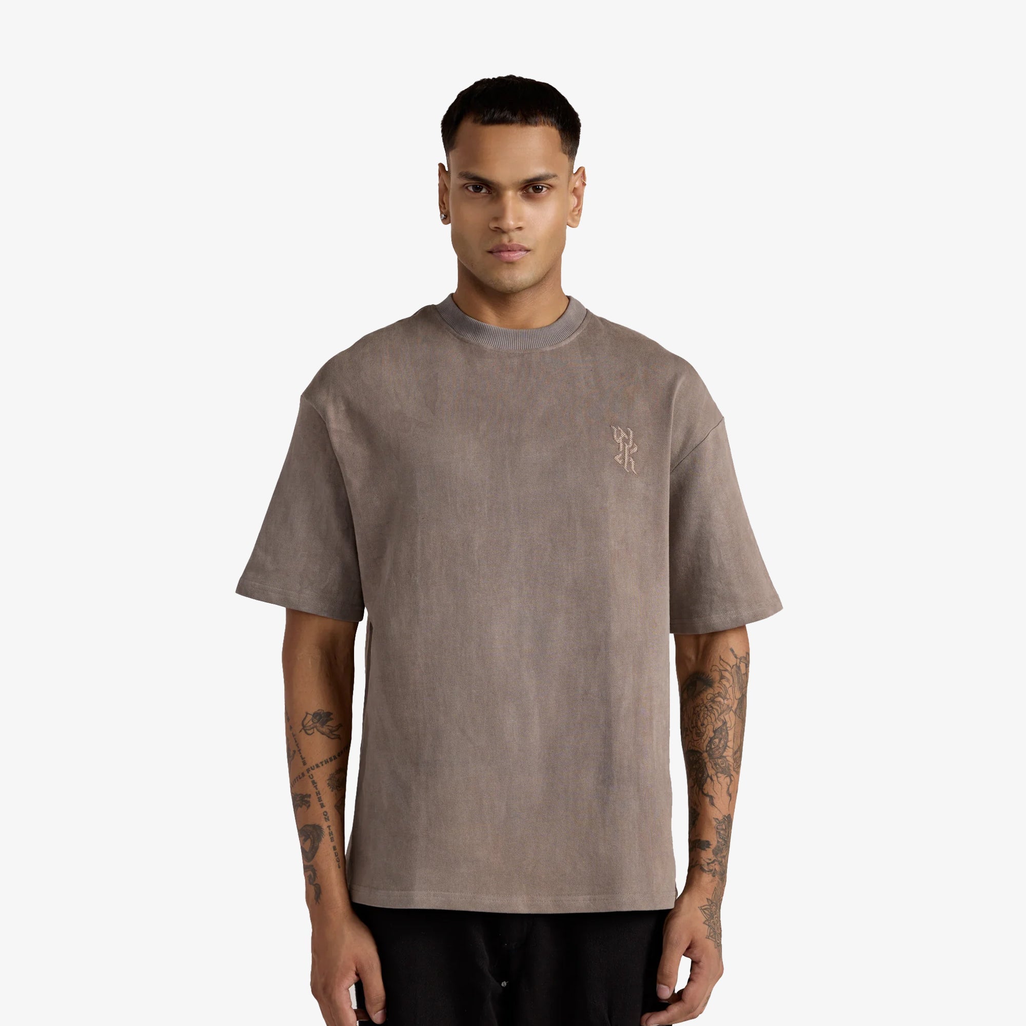 F A R A K | Basics Grey Bagru T-shirt { Grey