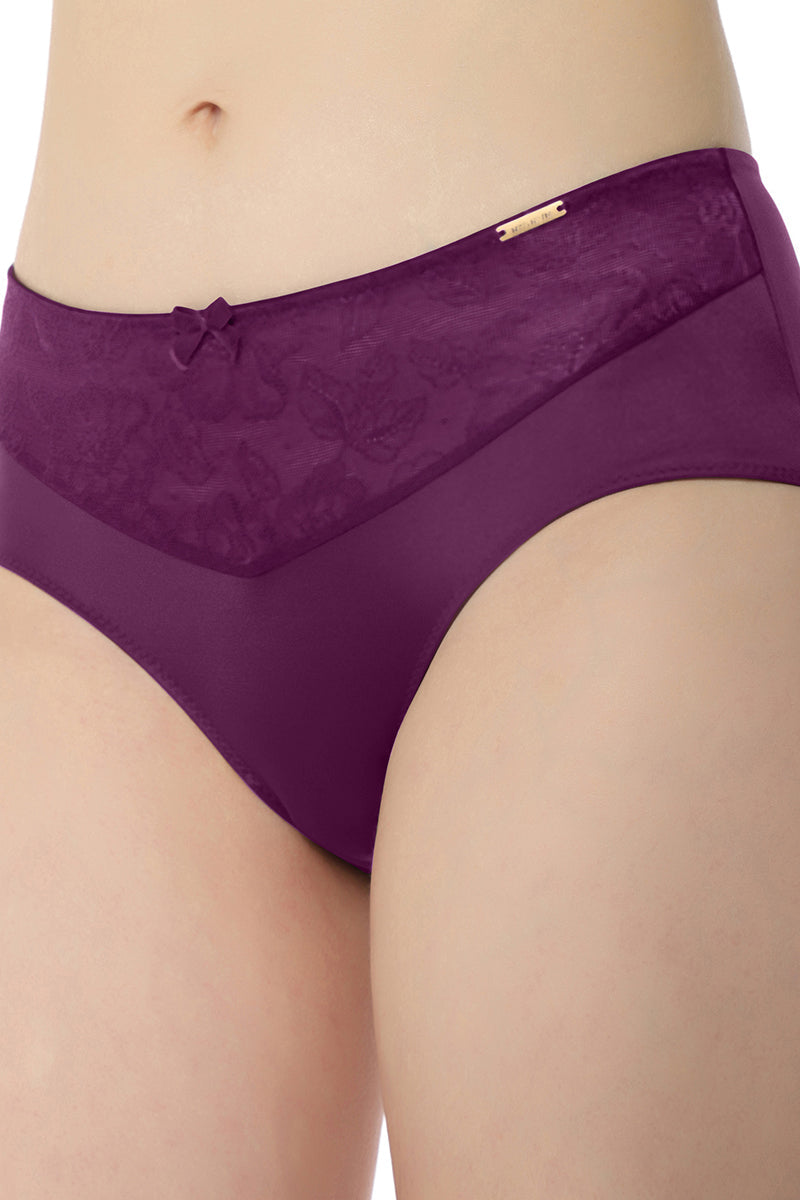 Amante Elegant Lace Hipster Panty - Pickled Beet & Stucco - view 4