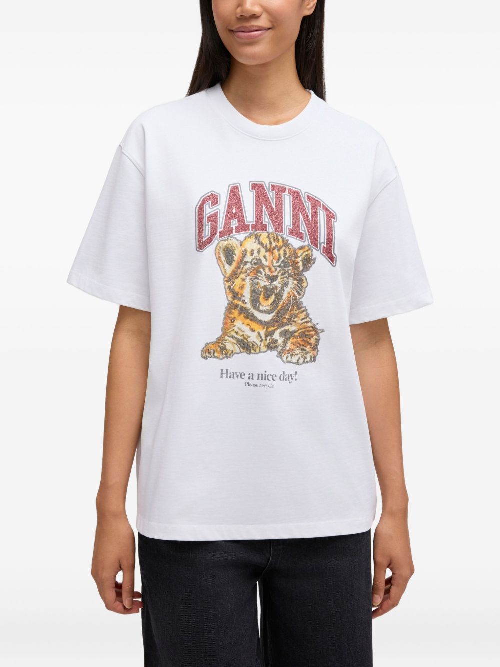 Ganni Baby Tiger organic cotton t-shirt – 100% Organic Cotton - view 4
