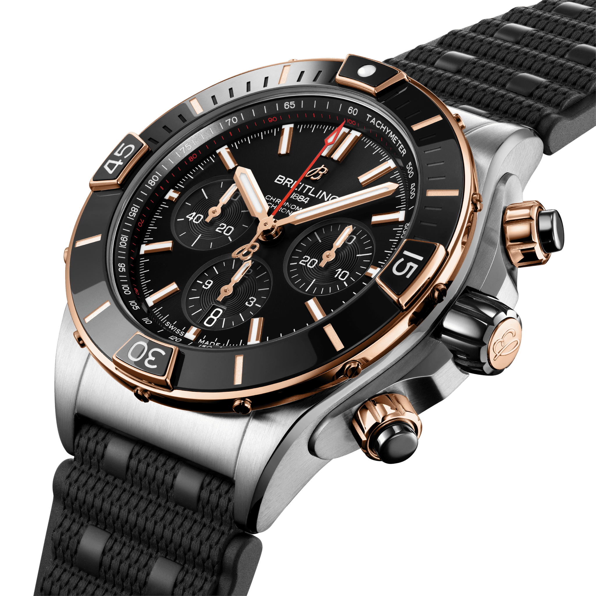 Breitling Super Chronomat B01 Black Dial Men 44mm