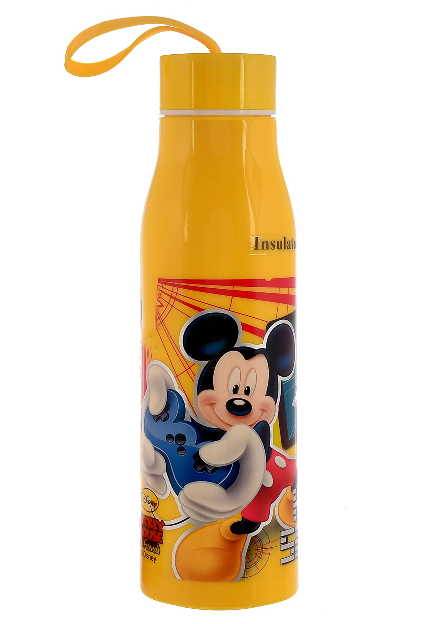 Mickey minnie printed – Kuber Industries Mickey & Minnie Printed Insulated Water Bottle-600ml (Yellow)