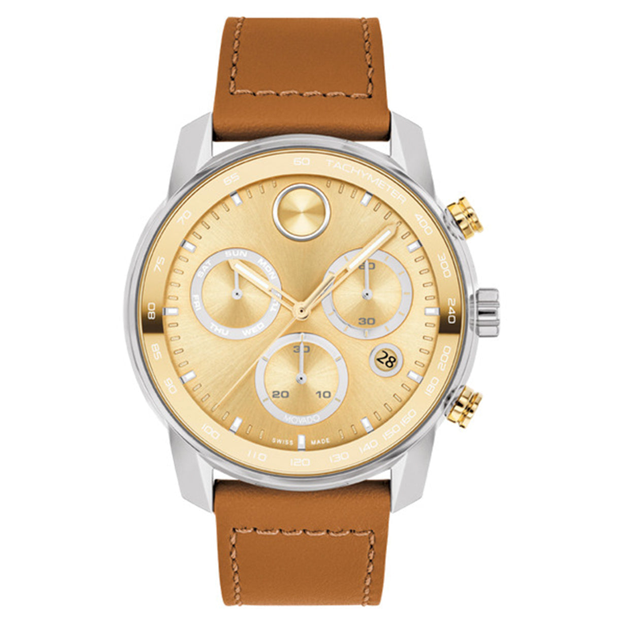 Movado Bold Verso Gold Dial Men 44mm – Yellow Gold - view 4