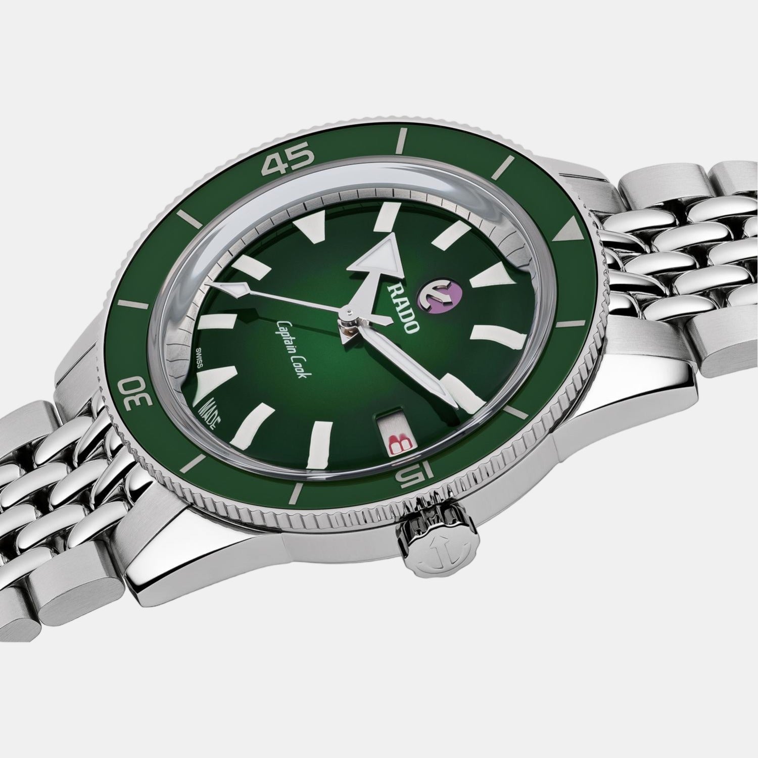 Rado Captain Cook Unisex Automatic Green Dial Analog Stainless Steel Watch R32500323 - view 2
