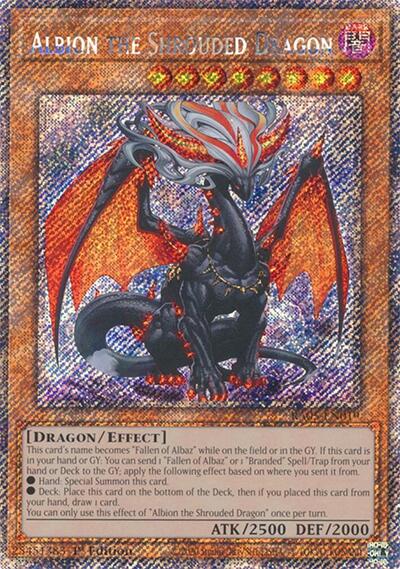 Yu-Gi-Oh! Albion the Shrouded Dragon - RA05-EN019 - Platinum Secret Rare - 1st Edition