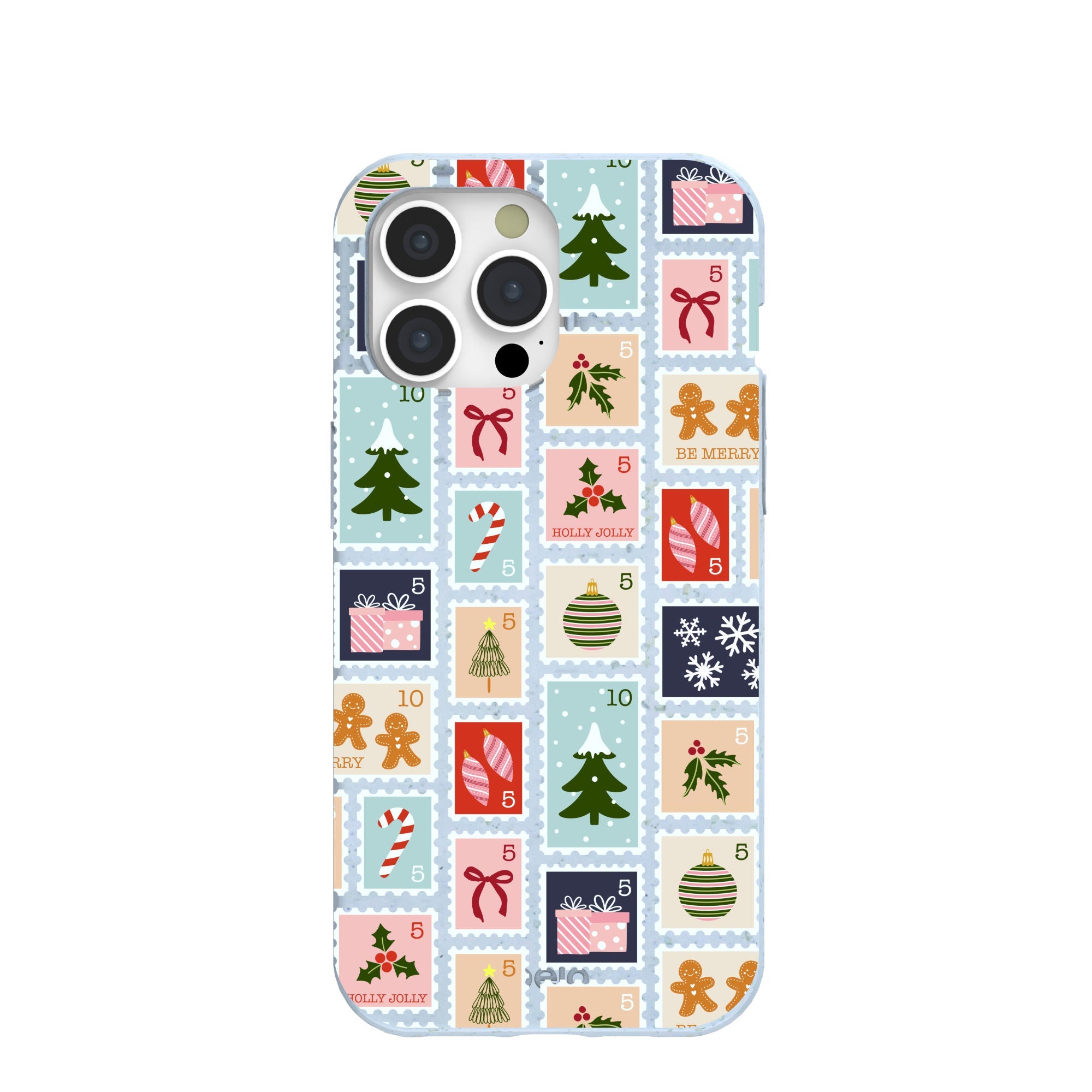 Pela Case Powder Blue Noel Stamps iPhone 15 Pro Max Case