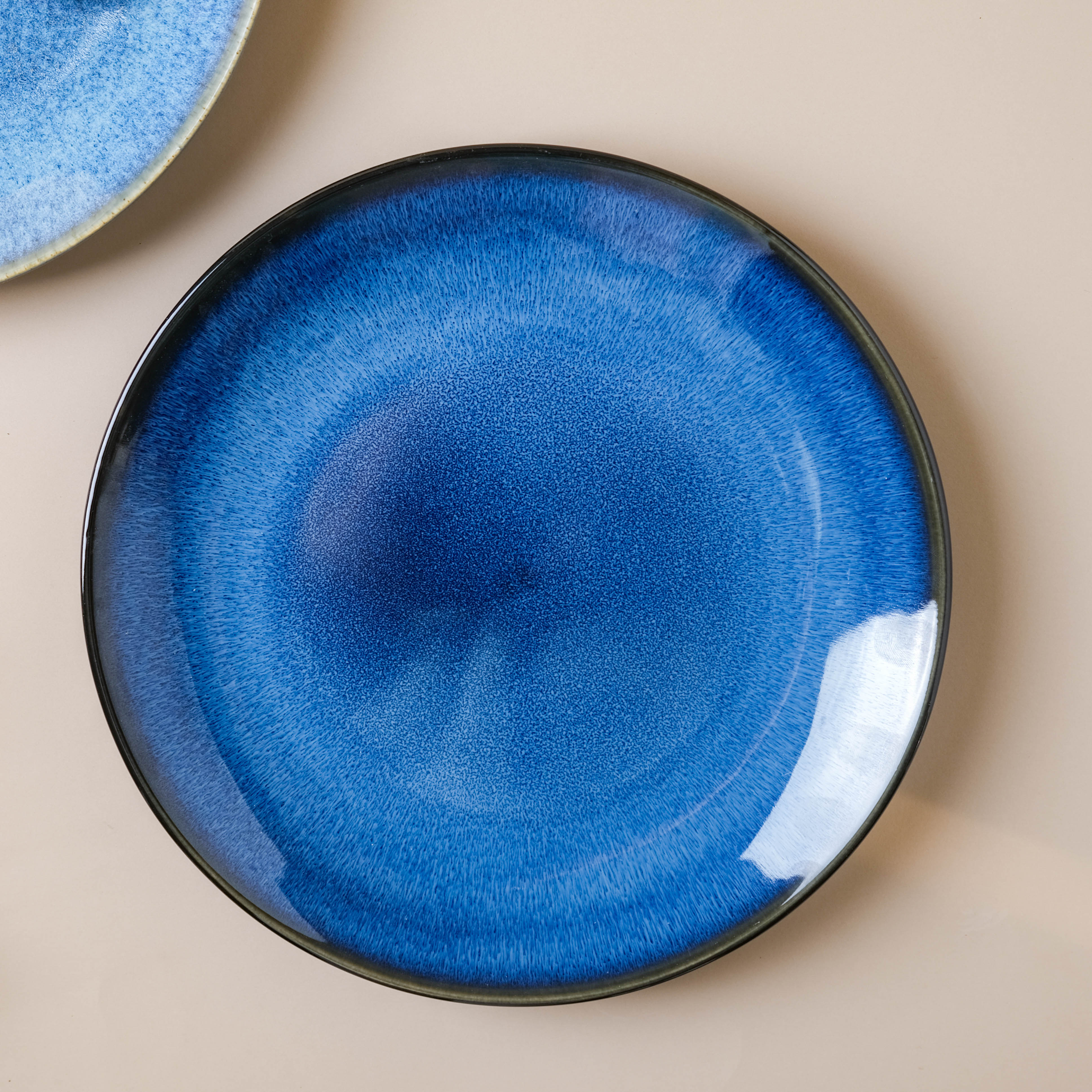 Nestasia Glossy Blue Dinner Plate - view 3