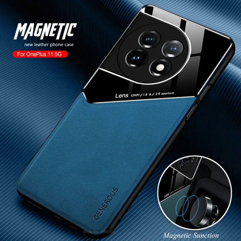 OnePlus 11R Vintage Leather Magnetic Holder Case - view 11