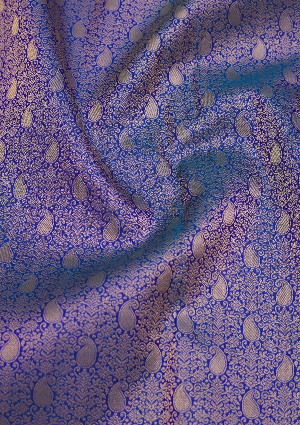 Koskii Royal Blue Zariwork Pure Silk Saree – Women's - view 2