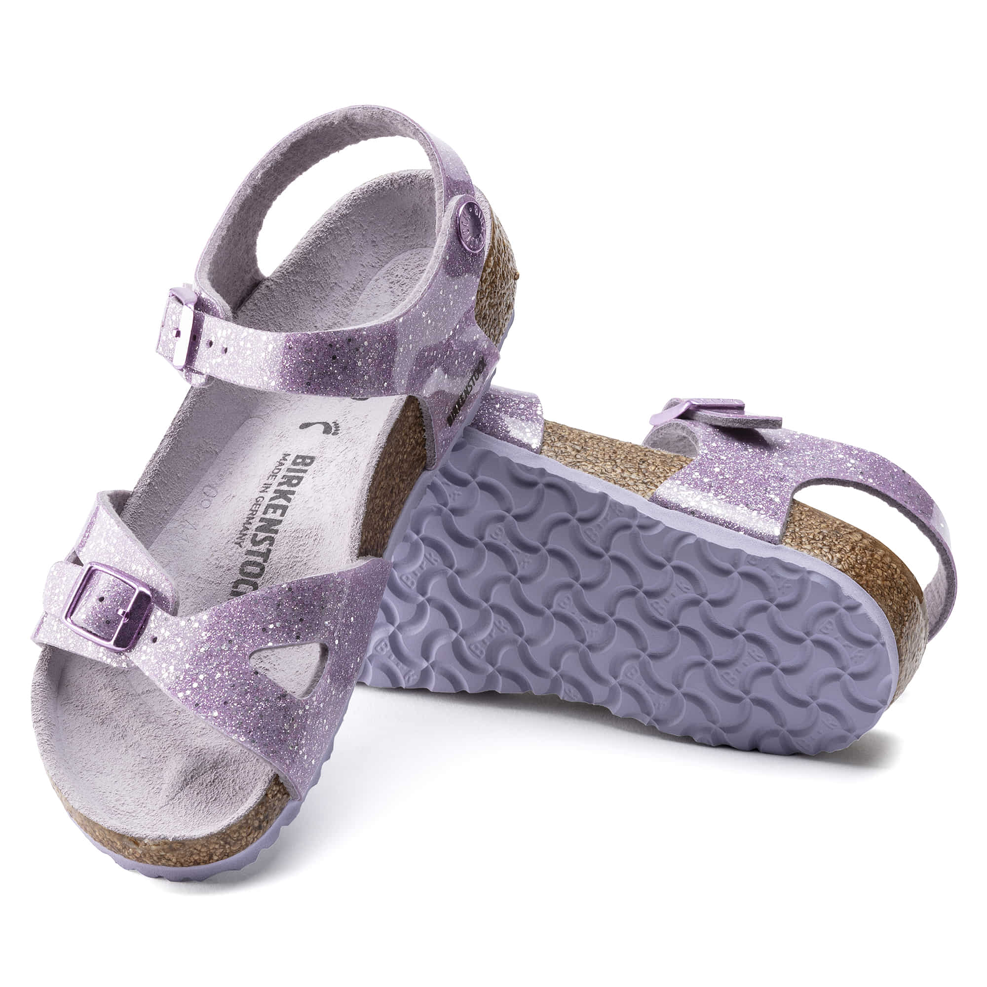 Birkenstock Rio Kids Birko-Flor – Purple Purple/Cosmic Sparkle Lavender