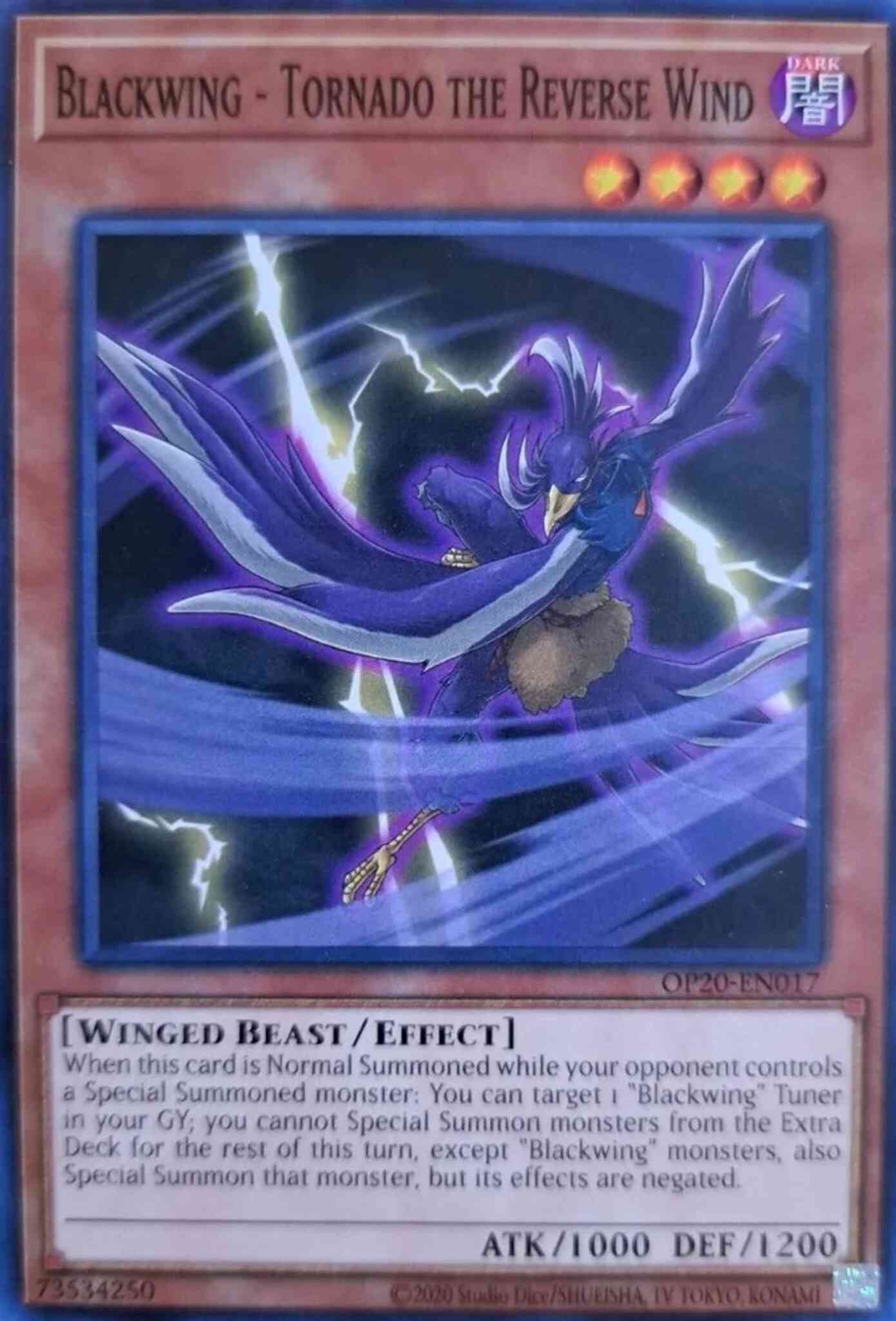 Yu-Gi-Oh! Blackwing - Tornado the Reverse Wind - OP20-EN017 - Common - Unlimited