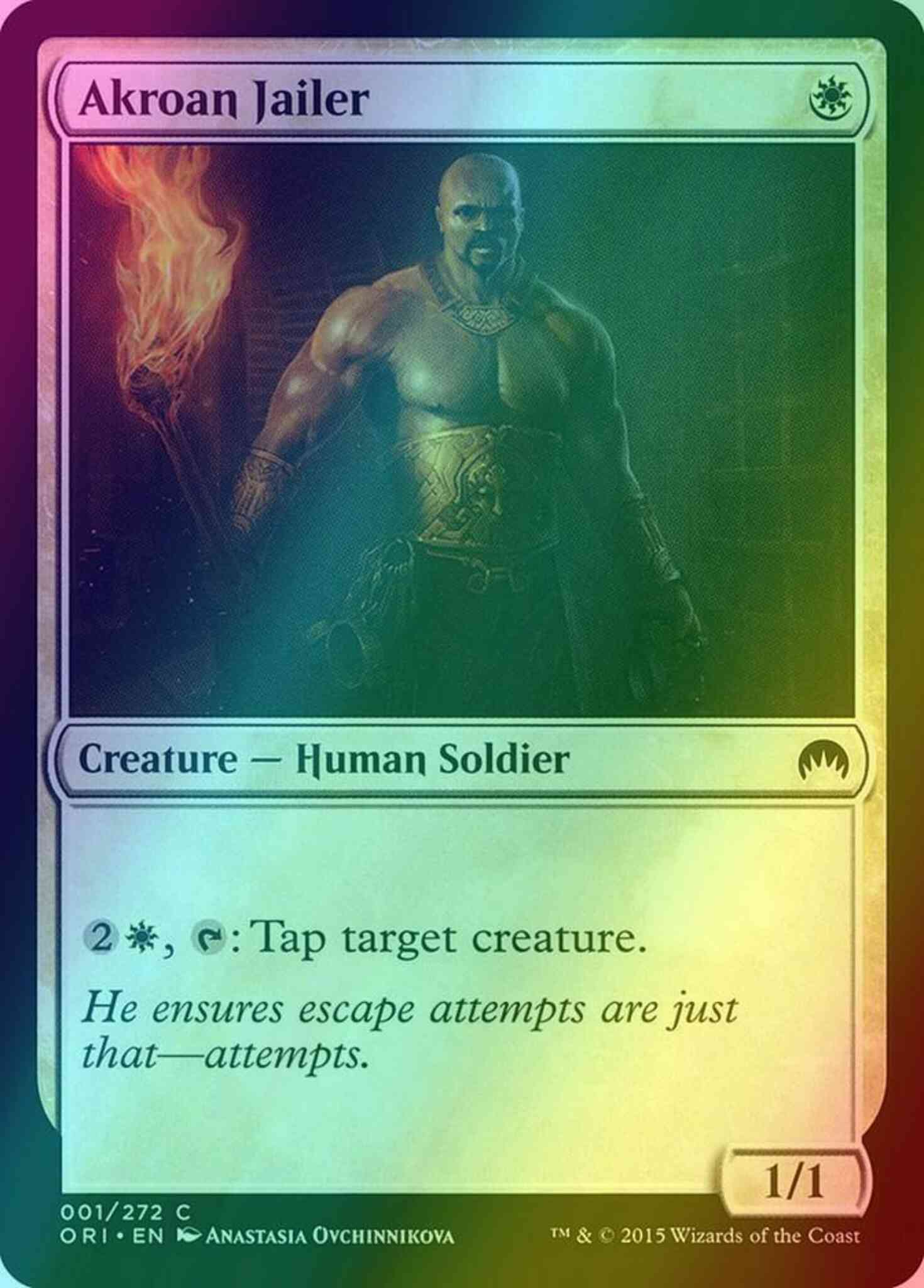 Jailer 1 magic – Akroan Jailer [1] [Magic Origins] [Foil]