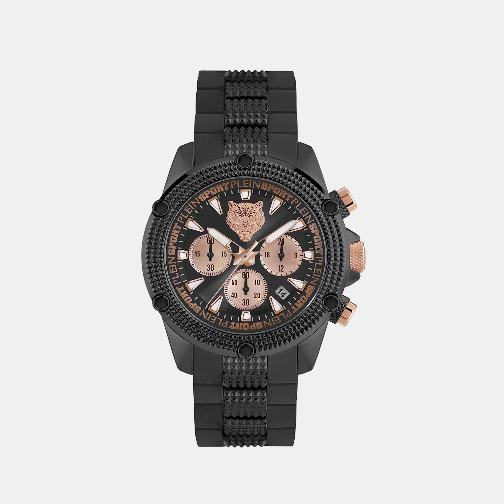 Plein Sports Hurricane Men Quartz Black Dial Chronograph Silicone Watch PSDBA0323