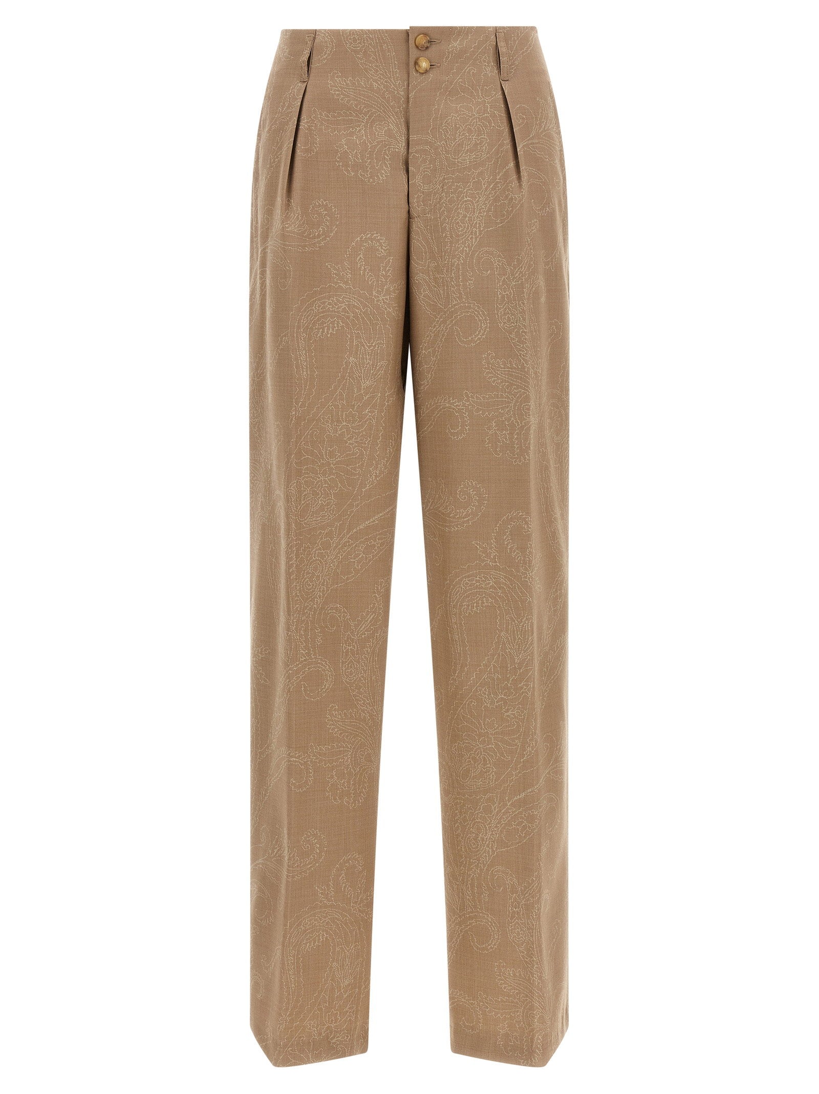 Etro Paisley Jacquard Pants – 100% wool