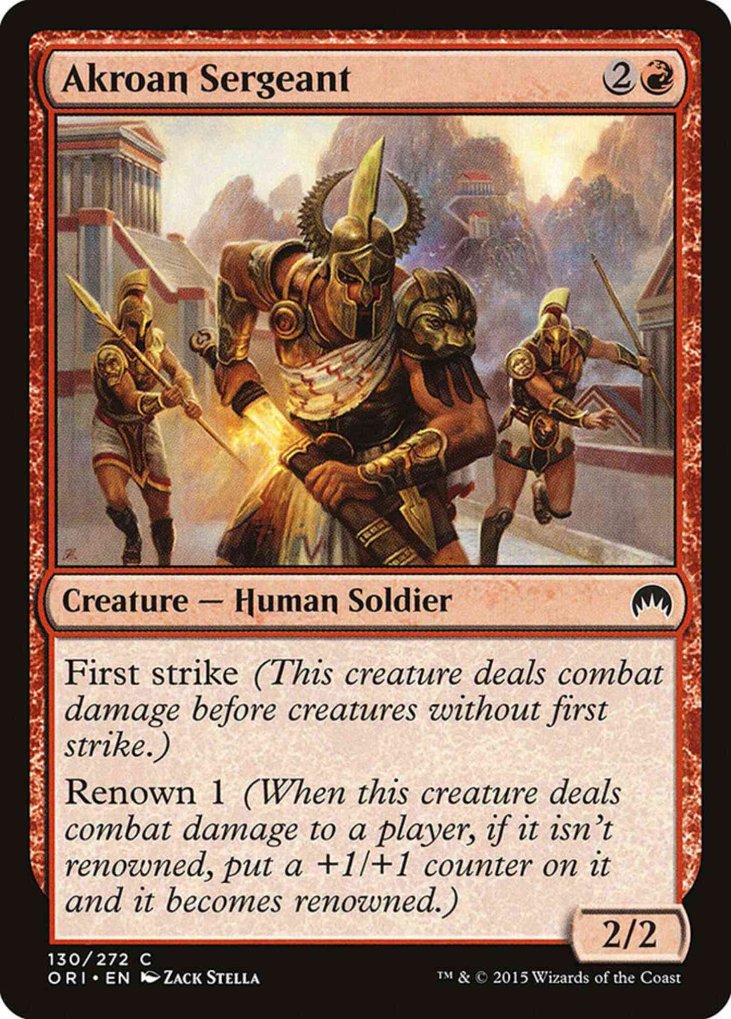 Sergeant 130 magic – Akroan Sergeant [130] [Magic Origins] [Non-Foil]