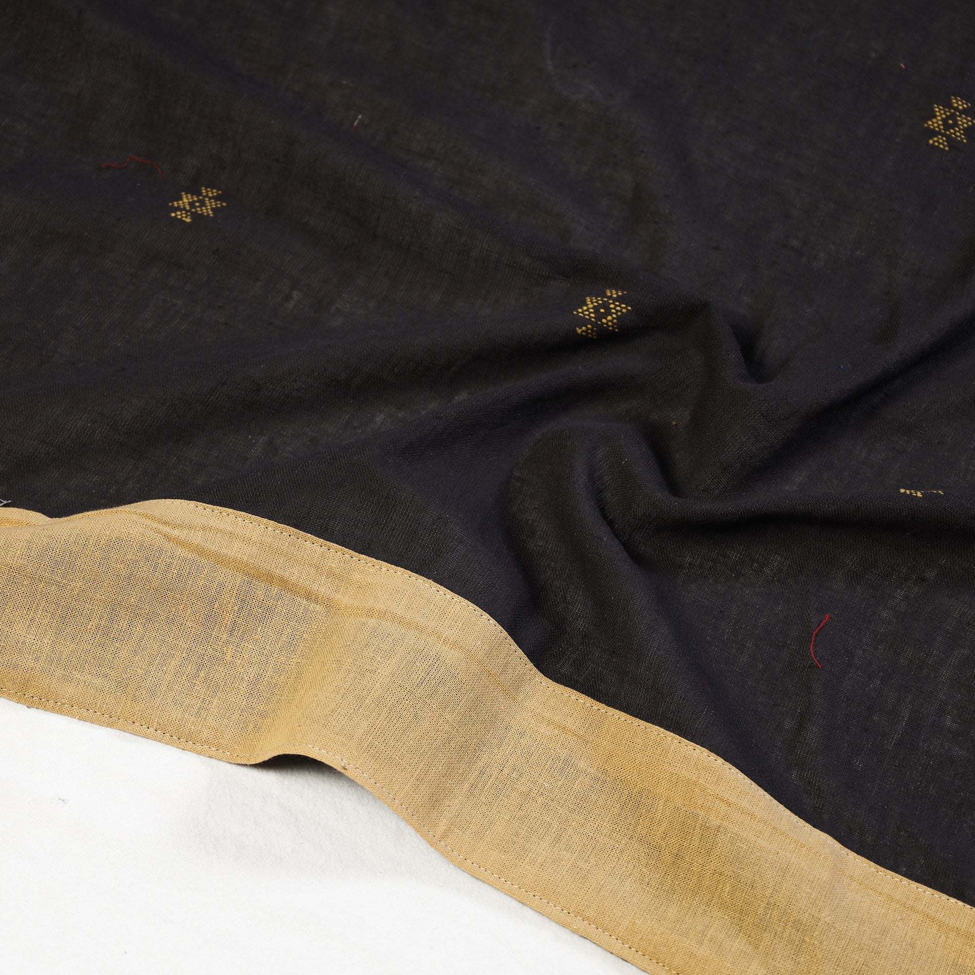 NOORI BAZAR Black - Organic Kala Cotton Handloom Blouse Material - view 3