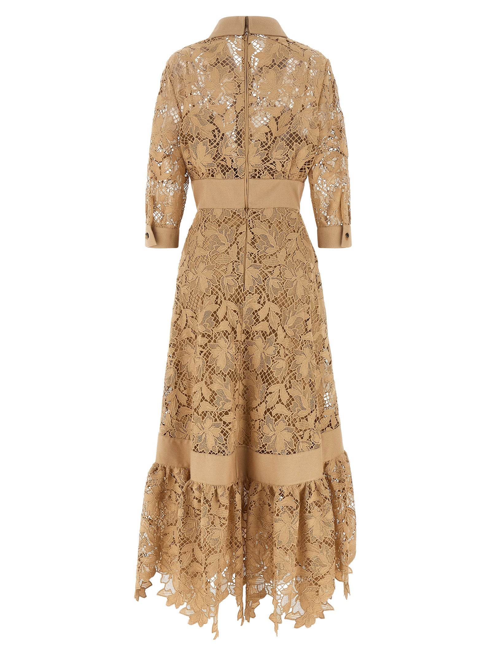 Elie Saab Floral Macramé Dress - view 2