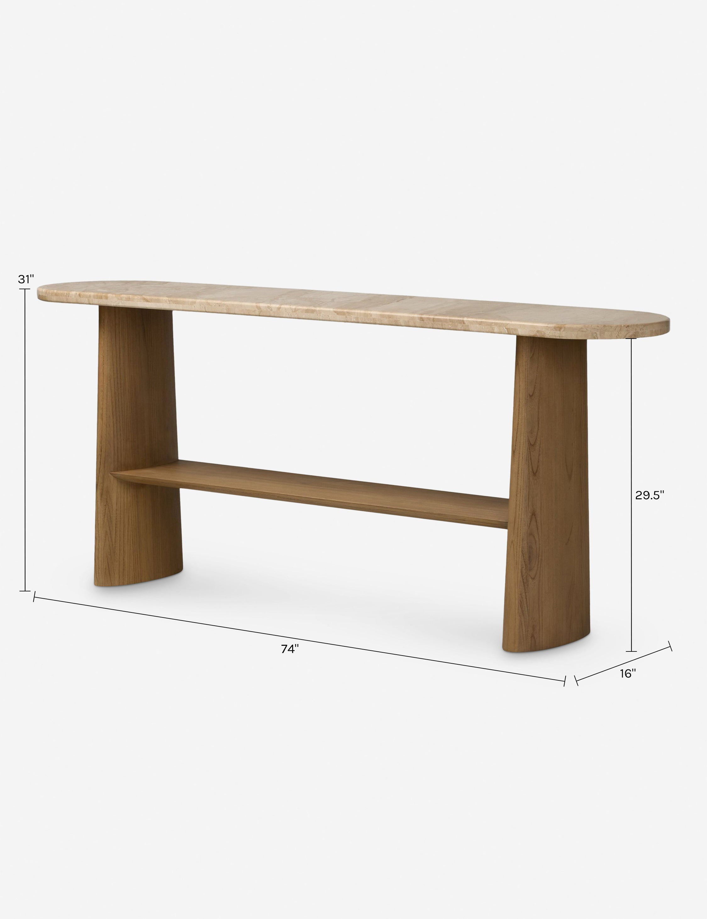 Lulu and Georgia Milner Console Table – Sand Marble - view 12