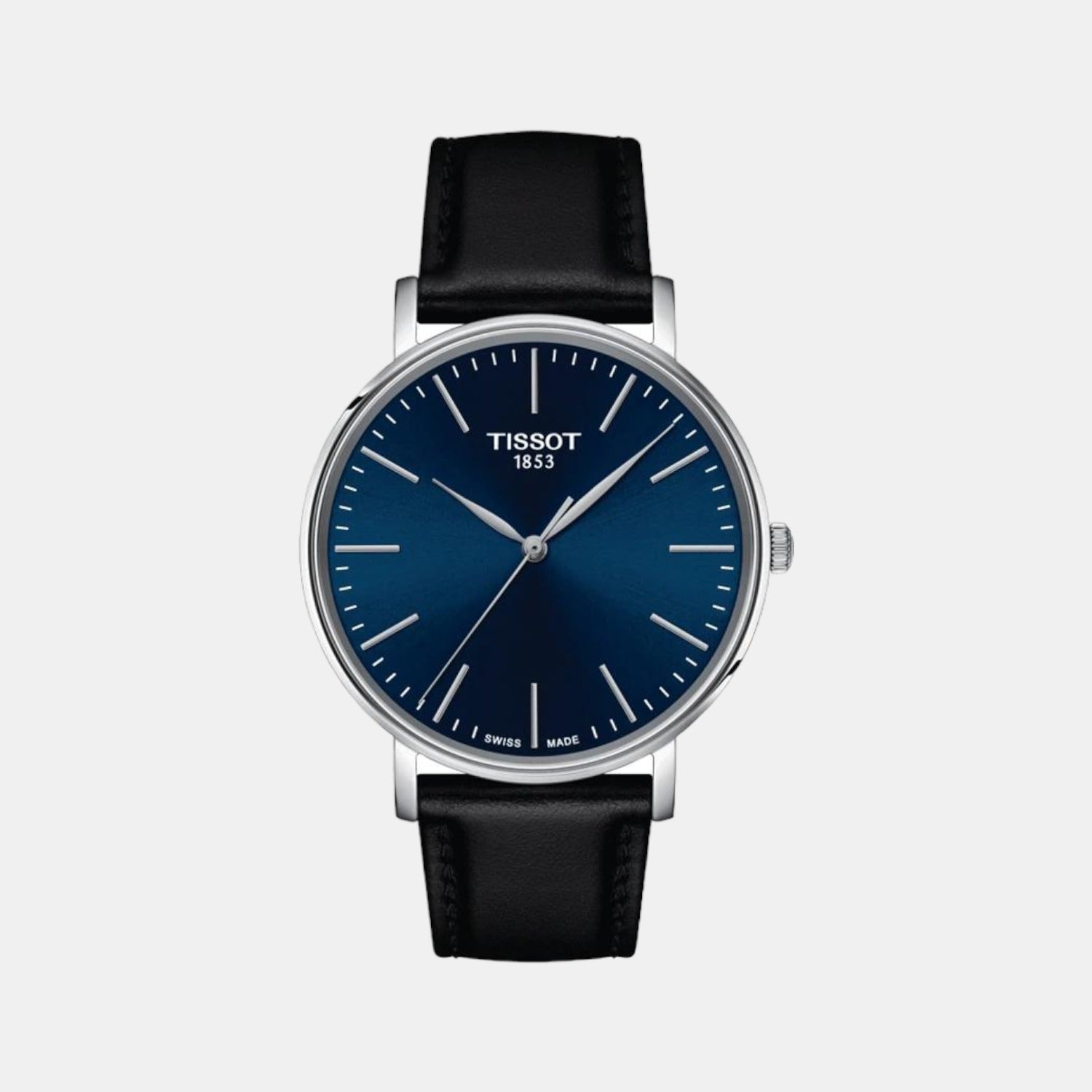 Tissot Everytime Men Quartz Blue Dial Analog Leather Watch T1434101604100