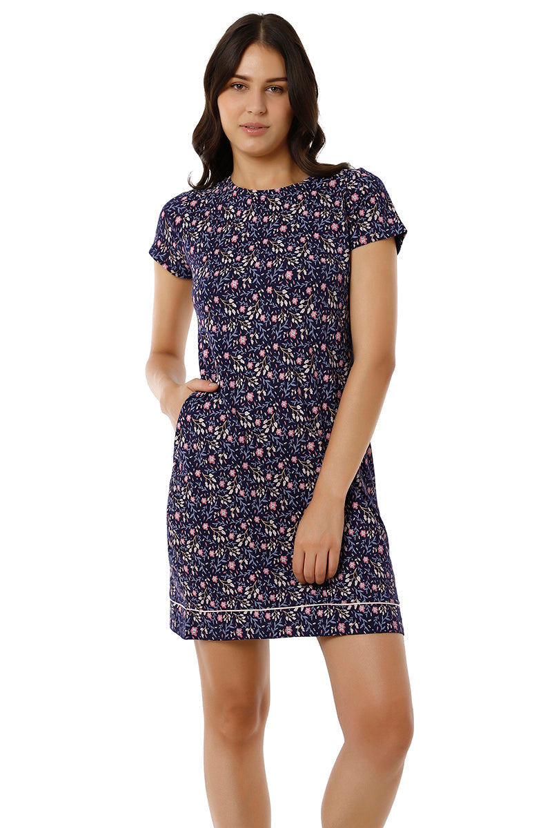Amante Sleep Dress - Ocean Cavern Floral Print