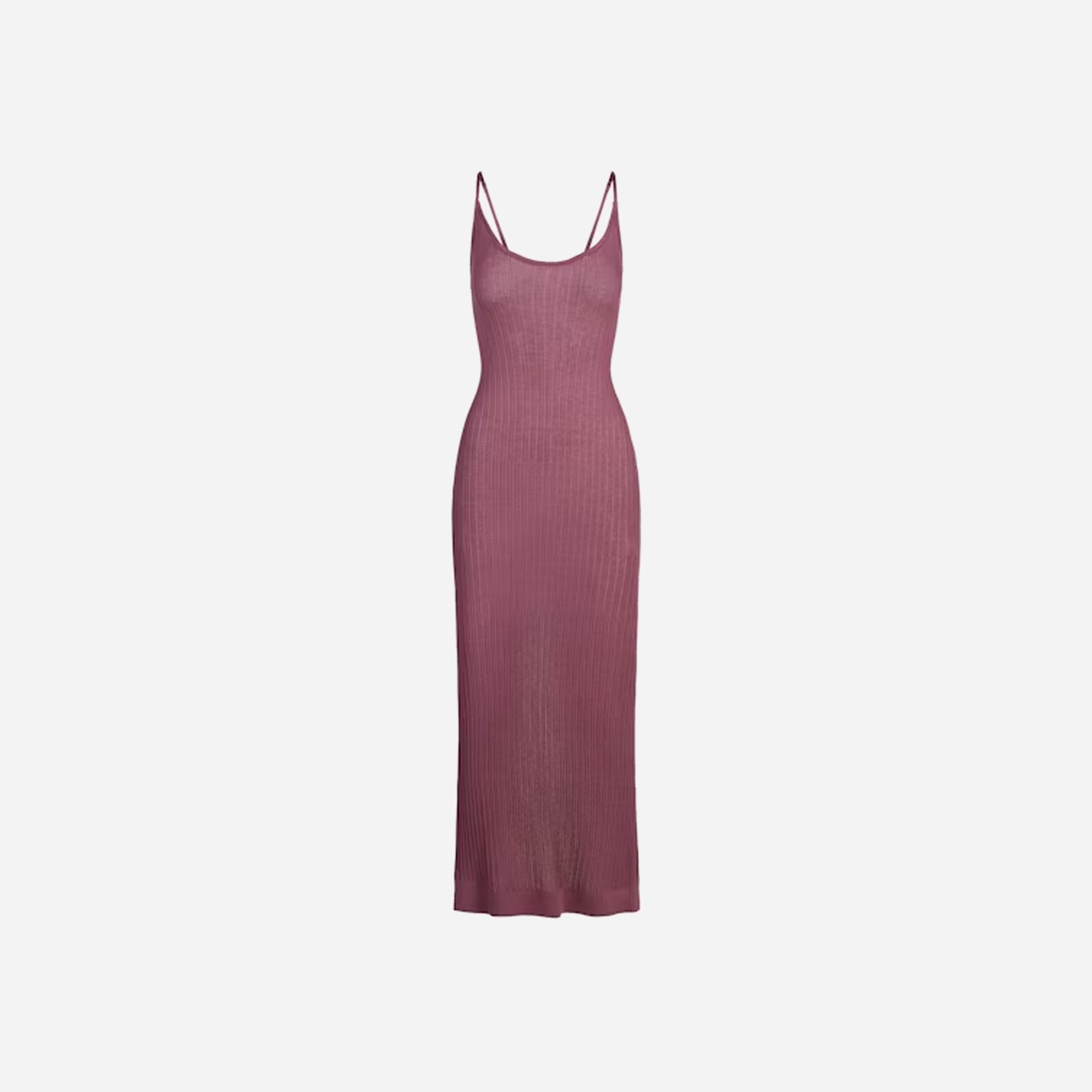 SKIMS Sheer Knit Long Cami Dress Beet
