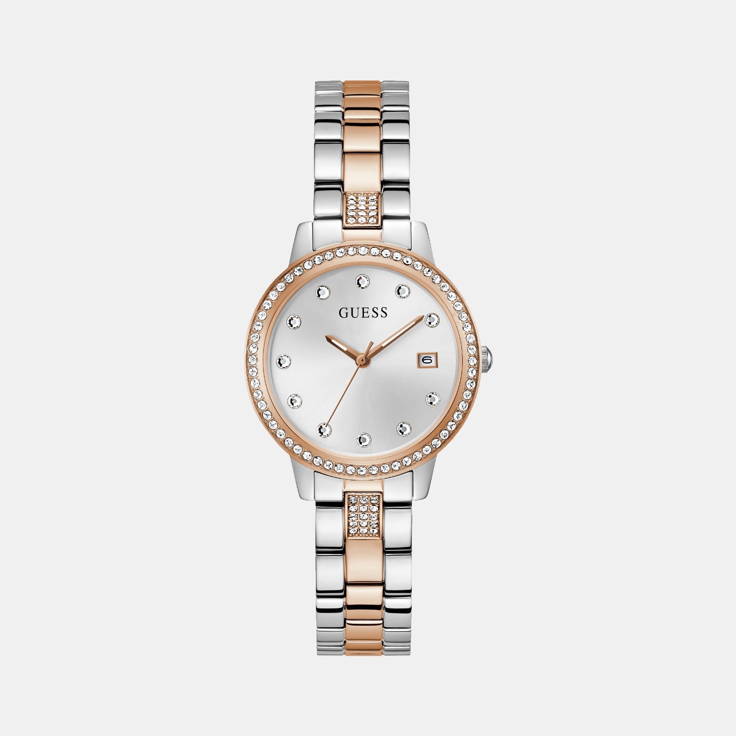 Guess Dress Women Quartz White Dial Analog Stainless Steel Watch GW0725L2
