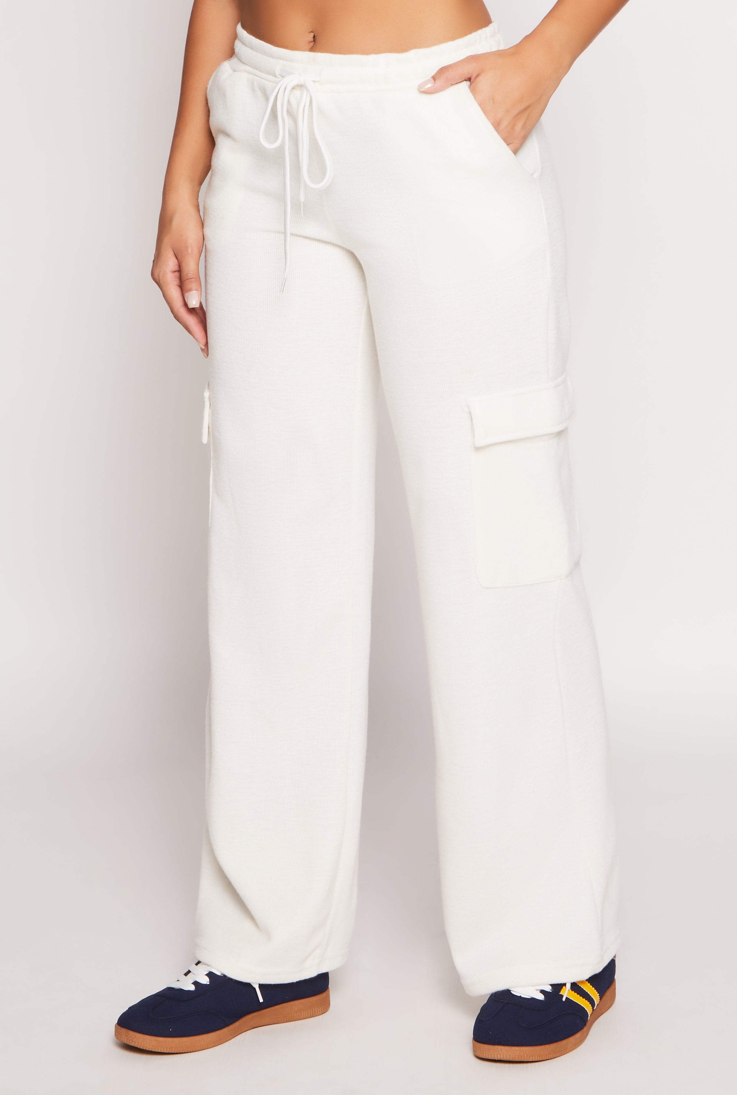 Rainbow Shops Drawstring Cargo Pocket Sweatpants - view 2