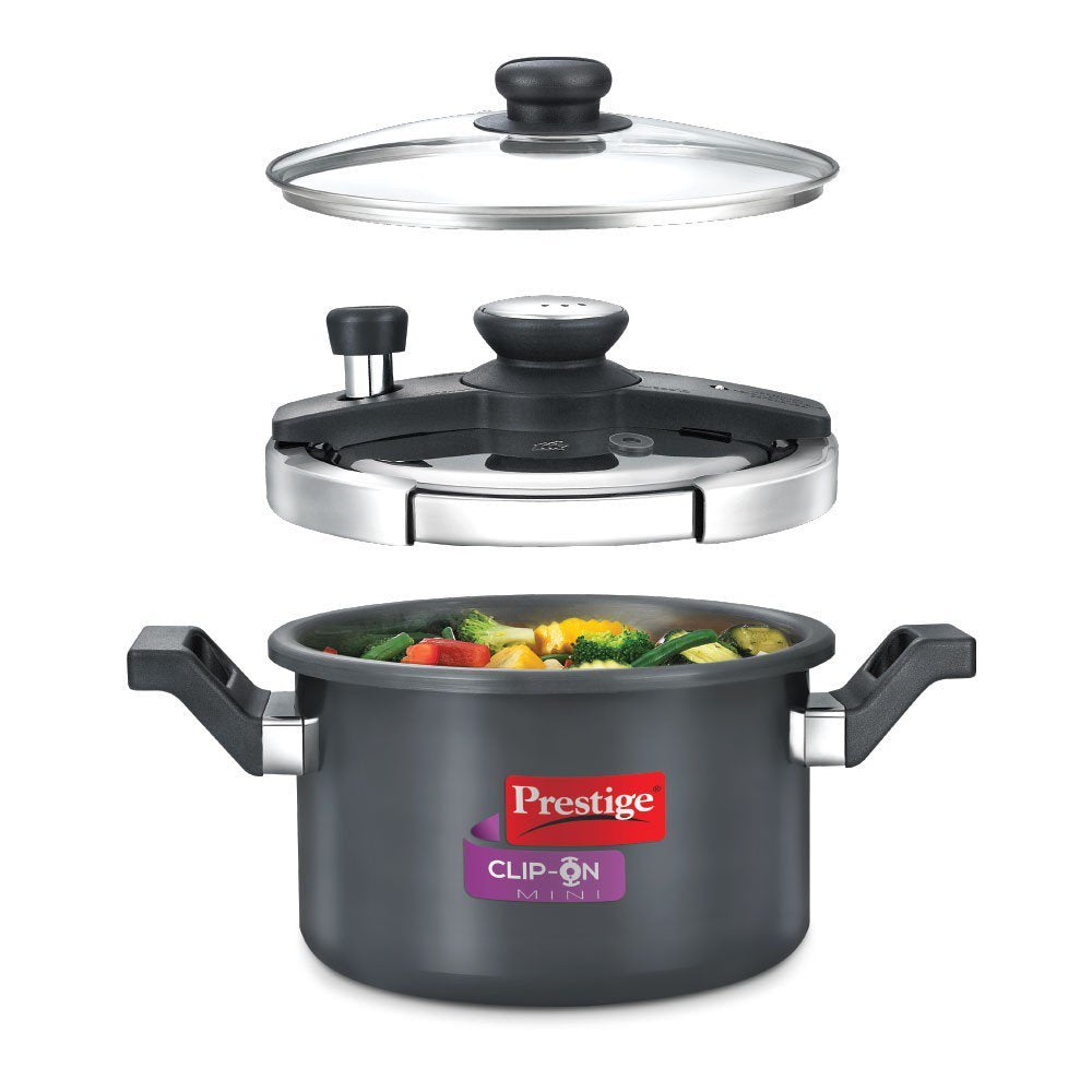 Prestige Clip-on Mini Hard Anodised Aluminium Pressure Cookers - view 7