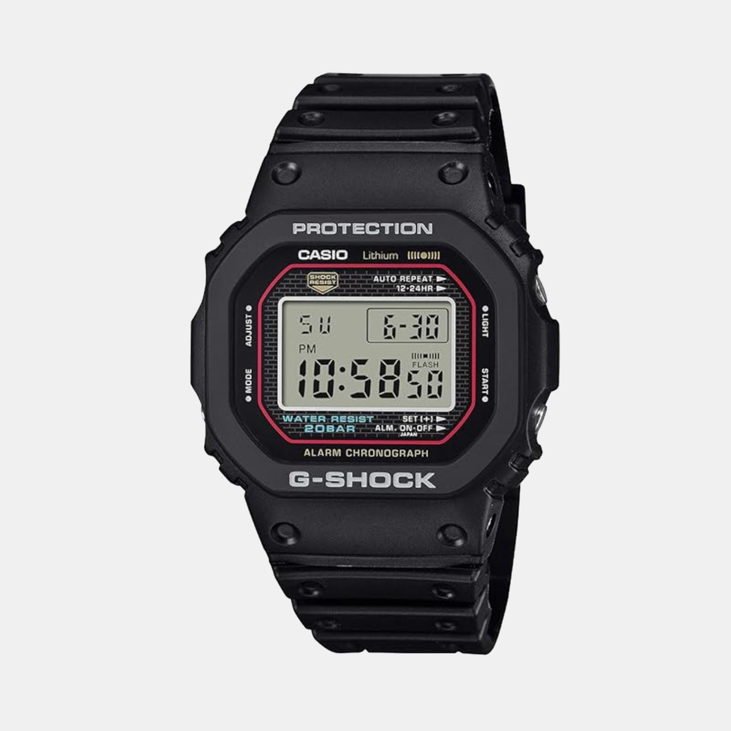 Casio G-Shock Men Quartz Black Dial Digital Resin Watch G1660