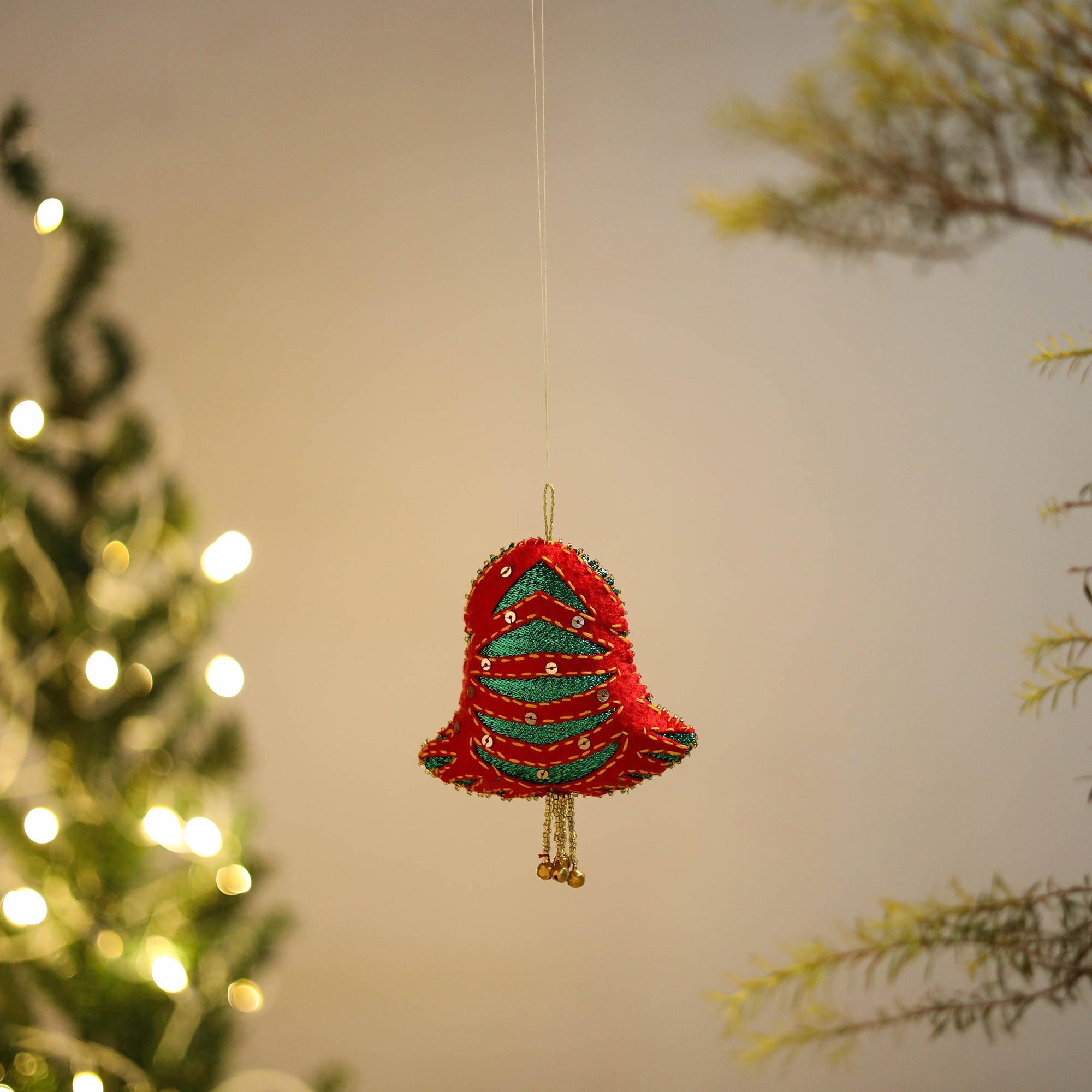 WITH LOVE BY KANIKA Bell Felt Ornament - Handmade Christmas Decor 33