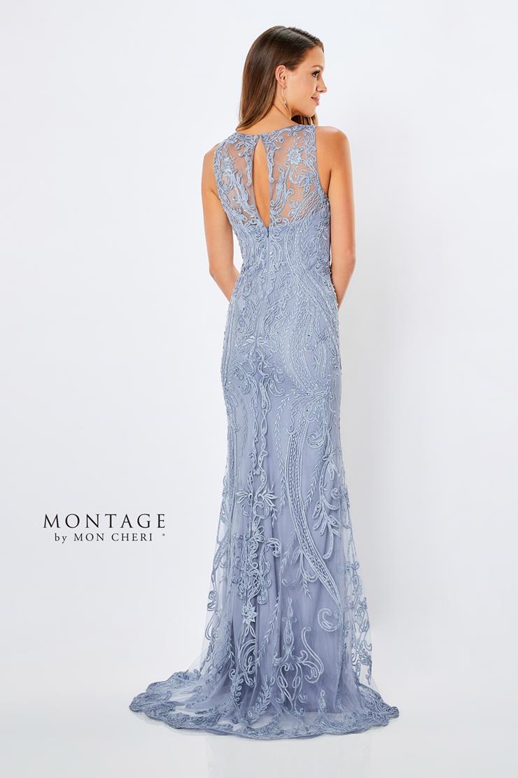 Montage 221971 Beaded Long Lace Ribbon Evening Formal Dress - view 2