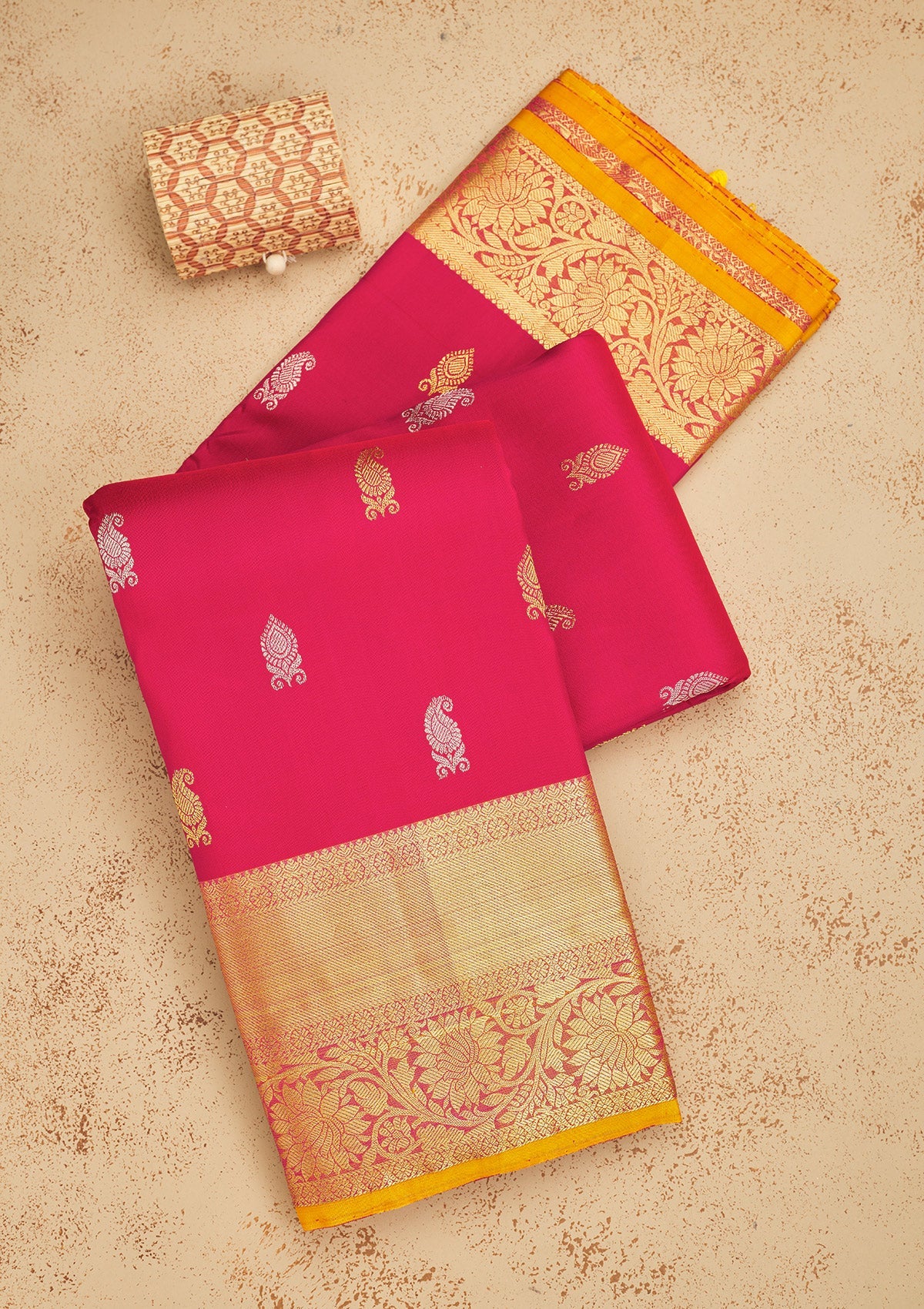 Koskii Rani Pink Zariwork Pure Silk Saree – Women's