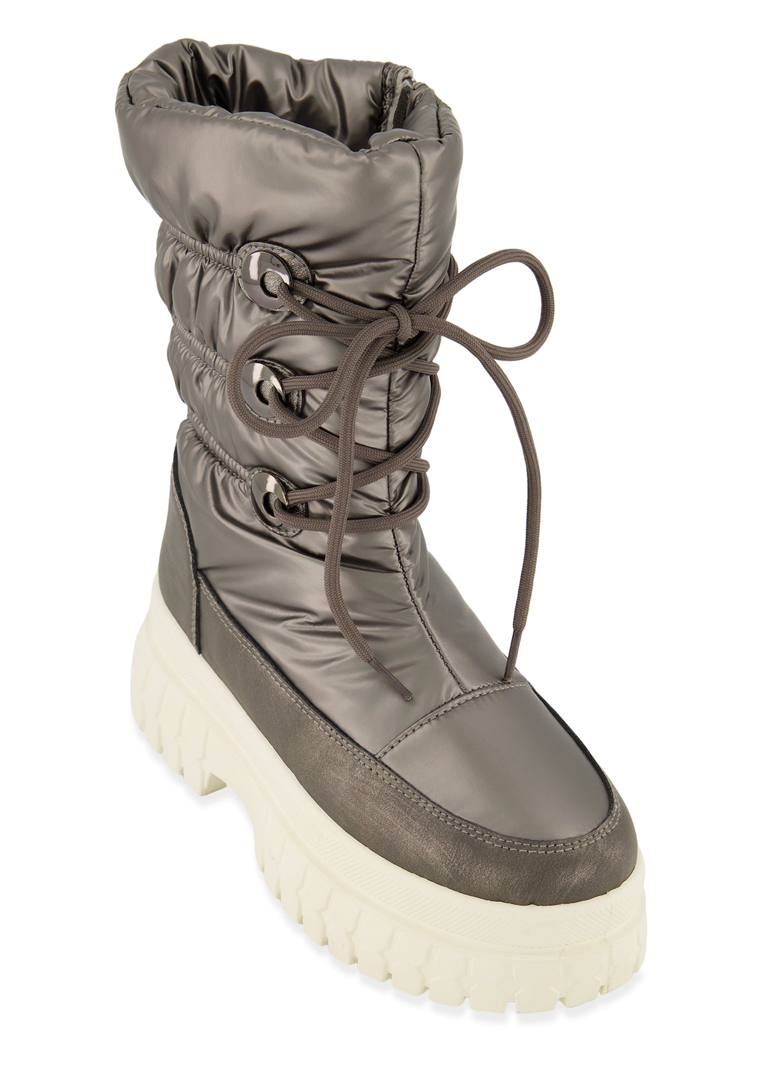 Rainbow Shops Lace Up Platform Weatherproof Snow Boots