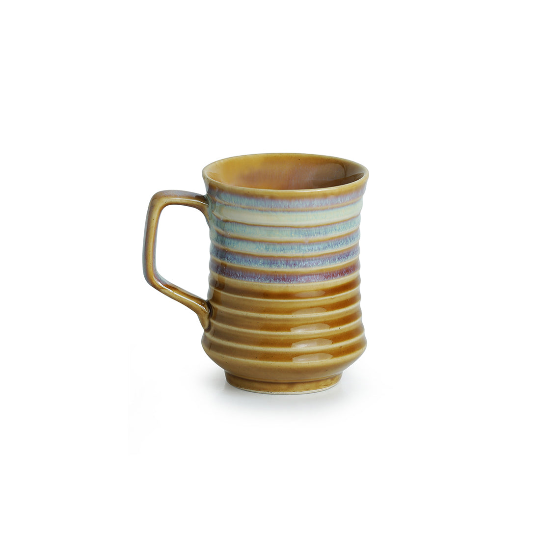 EXCLUSIVELANE 'Rings in the sky' Tea-Coffee & Milk Mug Dual-Glazed Studio Pottery In Ceramic (350 ML, Microwave Safe) - view 2