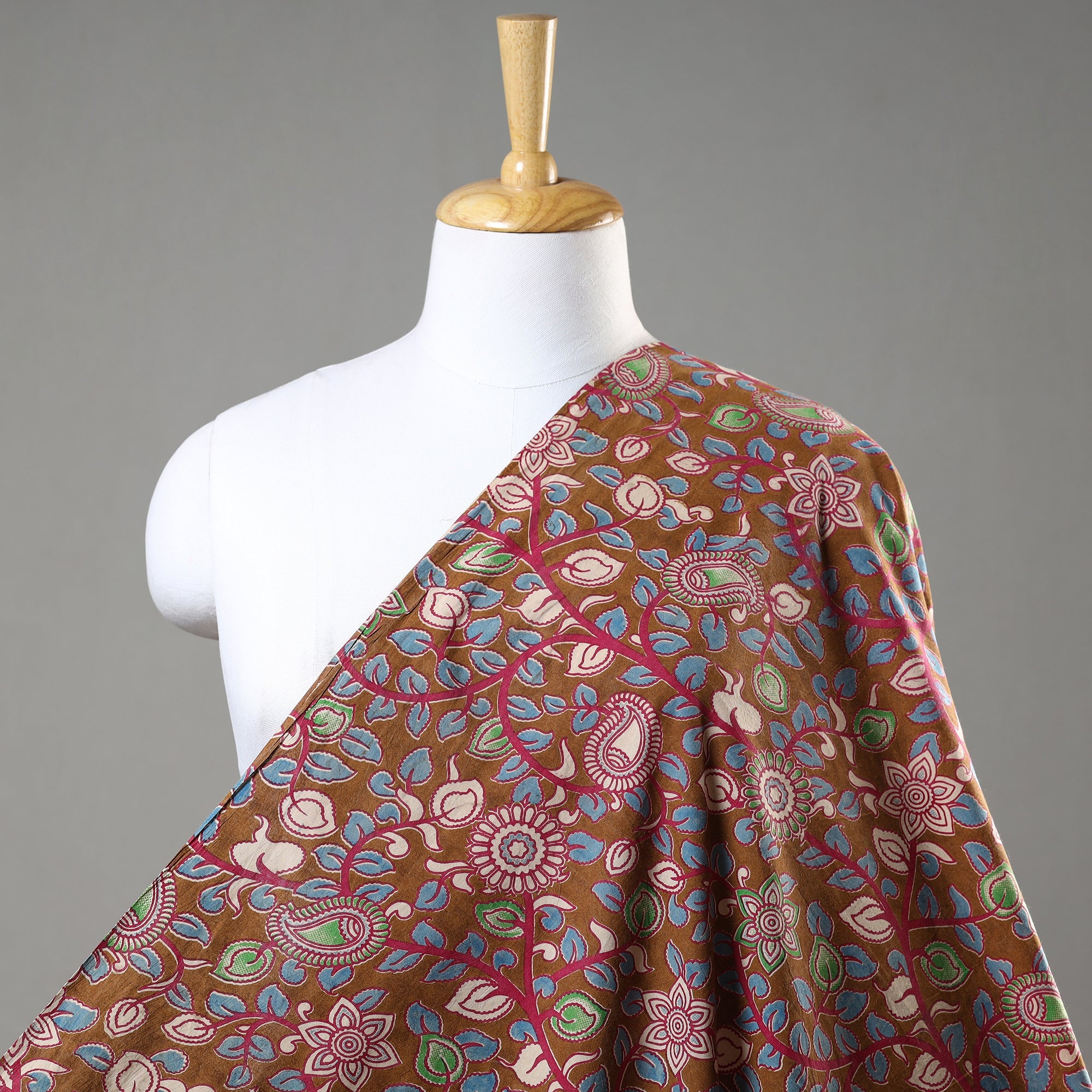 SOUTH KARGHA Brown - Kalamkari Printed Cotton Fabric