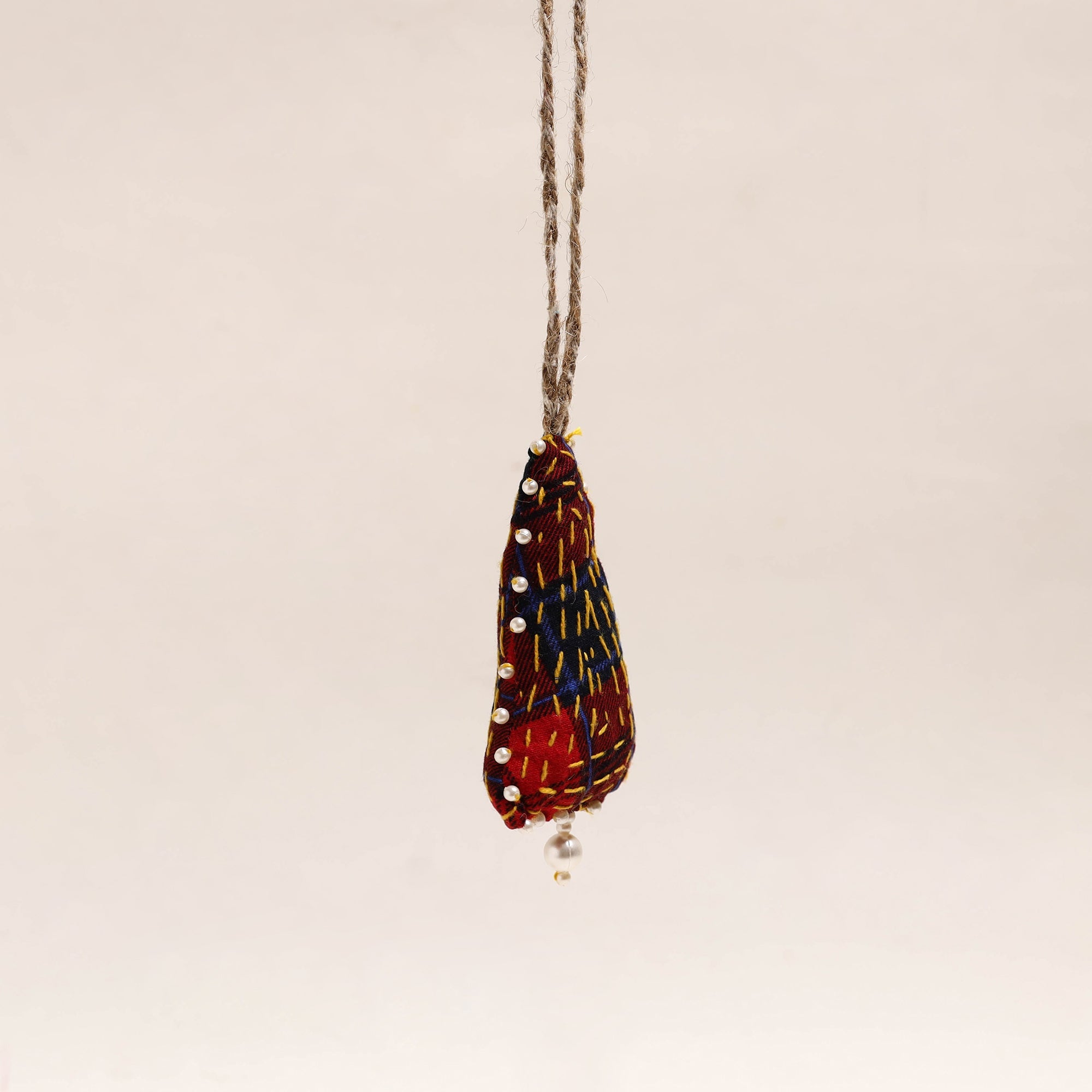 JAN SANDESH Bell - Upcycled Thread & Beadwork X-Mas Decor Hanging 04 - view 2