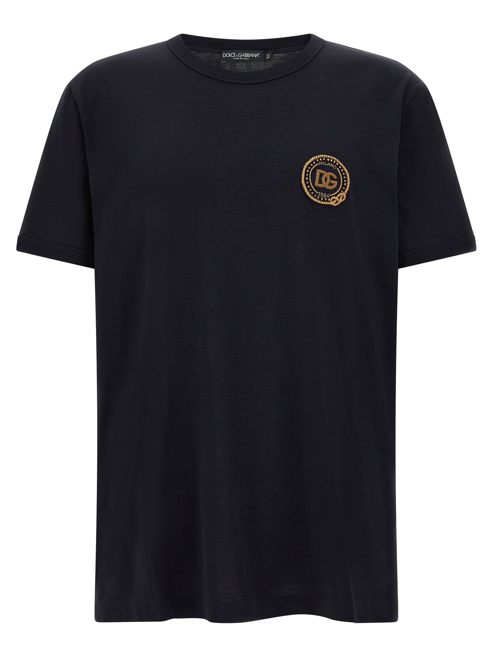 Dolce & Gabbana Logo Patch T-shirt – 100% cotton