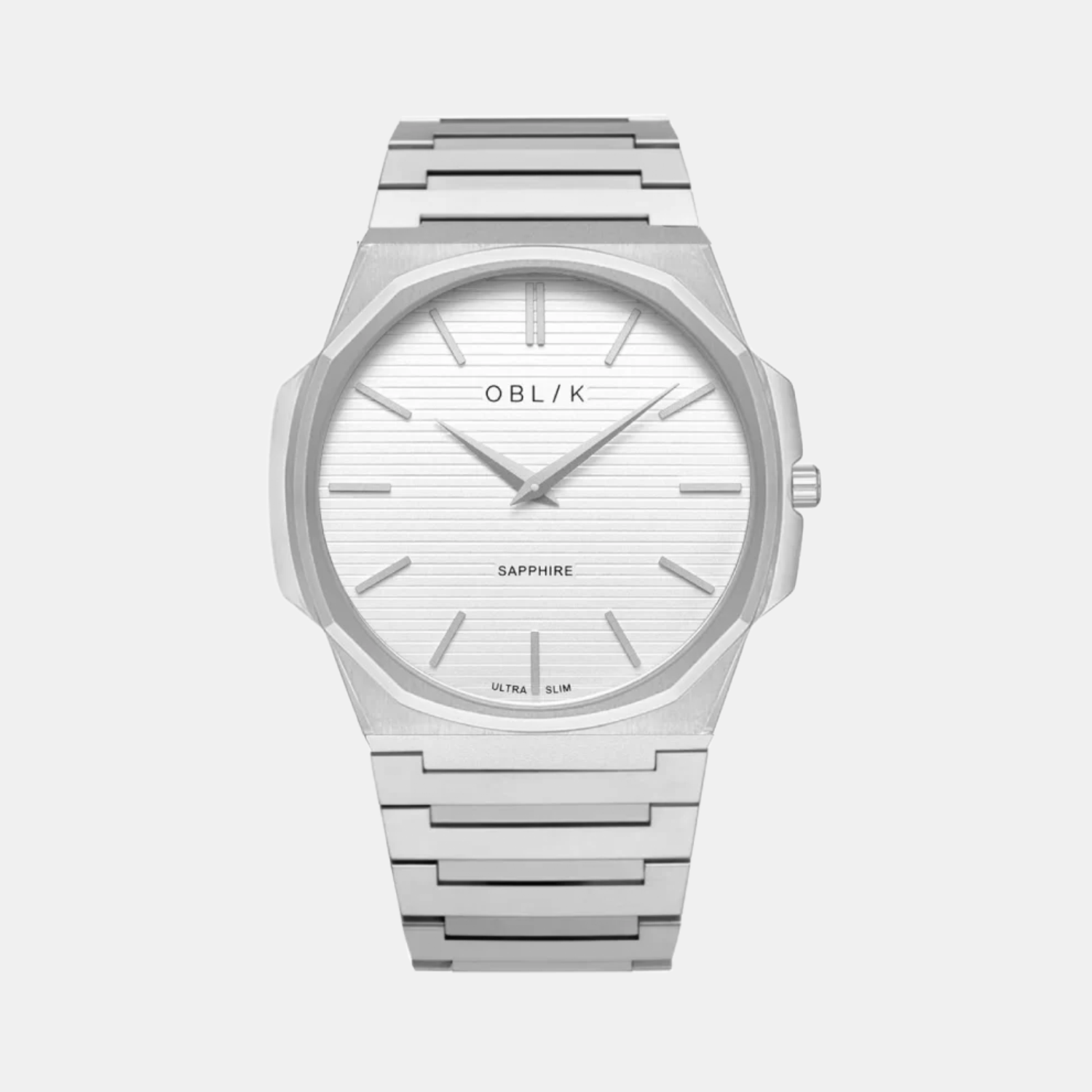 Oblik Blade Men Quartz Silver Dial Analog Stainless Steel Watch