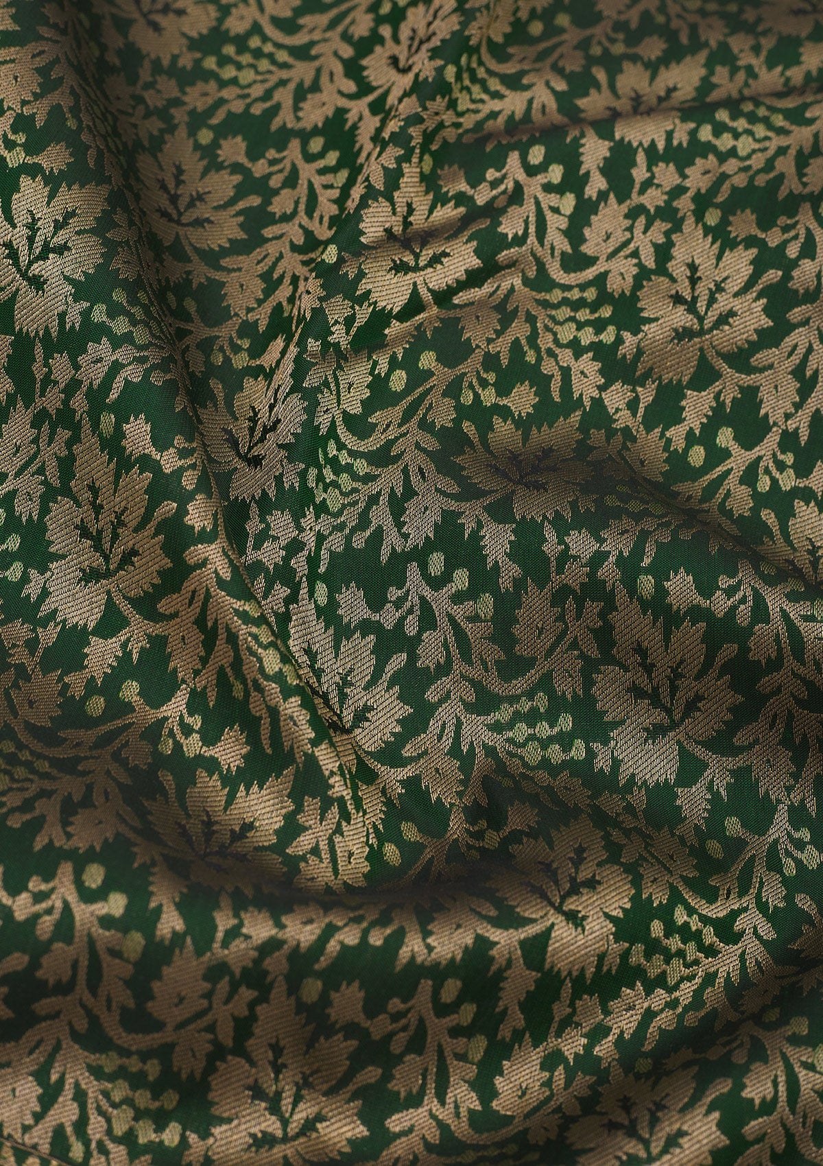 Koskii Bottle Green Zariwork Pure Silk Saree – Women's - view 2