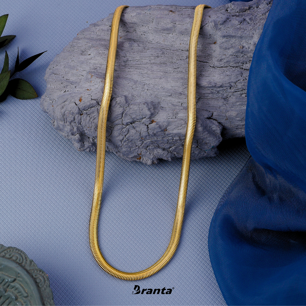 Branta Luxury Gold Plated 3D Snake Chain Necklace For Men (21 Inch) - view 2
