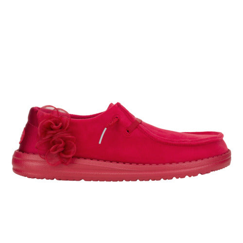 HEYDUDE shoes Wendy Velvet Rosette - Red – Women's - view 8