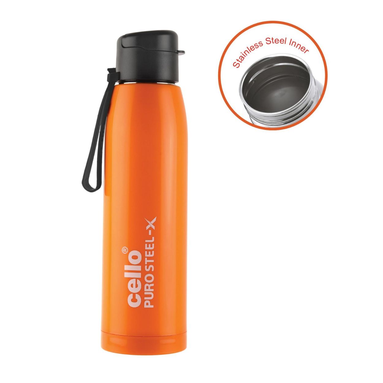 Cello Puro Steel-X Cooper 600 Water Bottle, 630ml - view 11