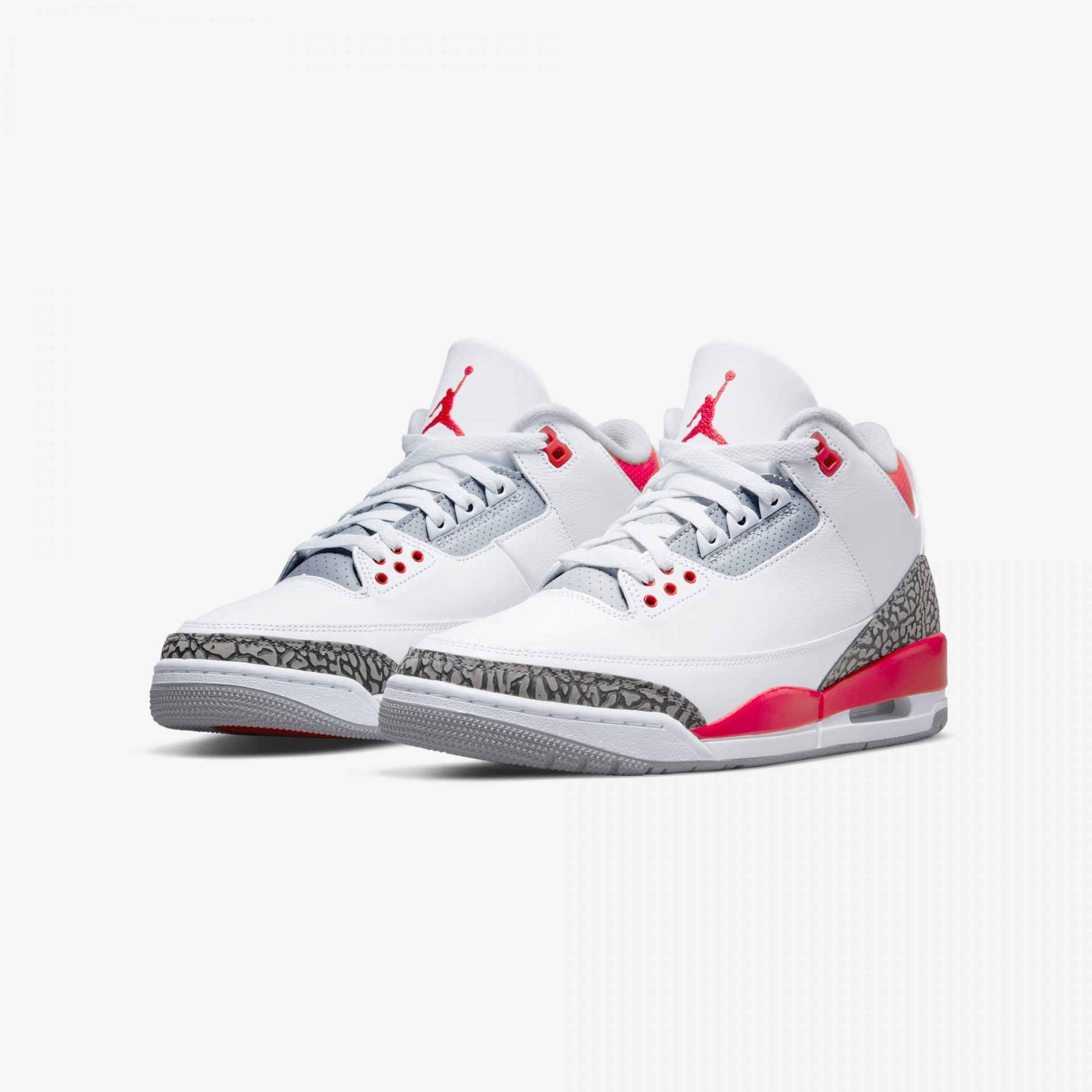 Jordan | AIR JORDAN 3 RETRO { WHITE / FIRE RED - view 2