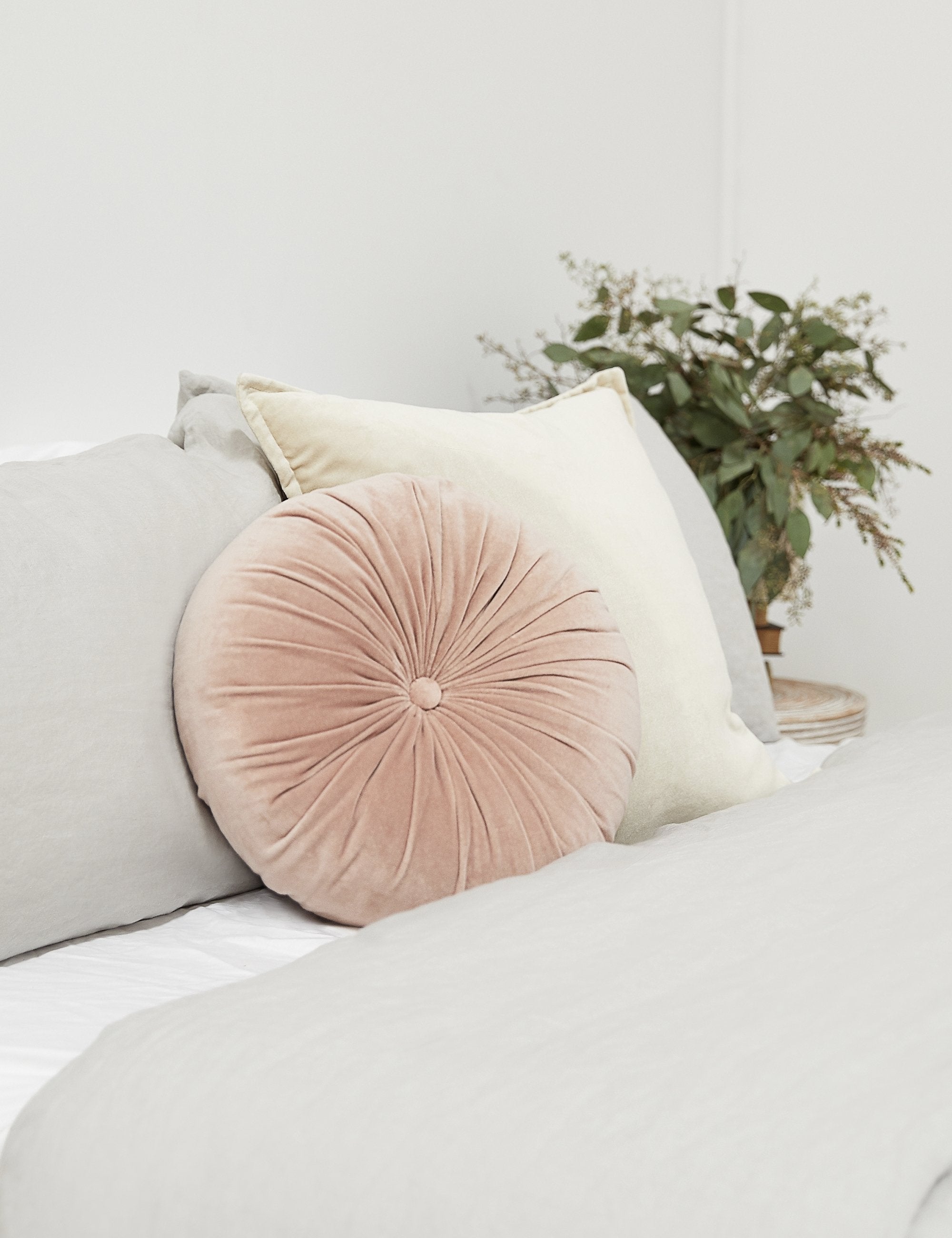 Lulu and Georgia Monroe Velvet Round Pillow - view 20