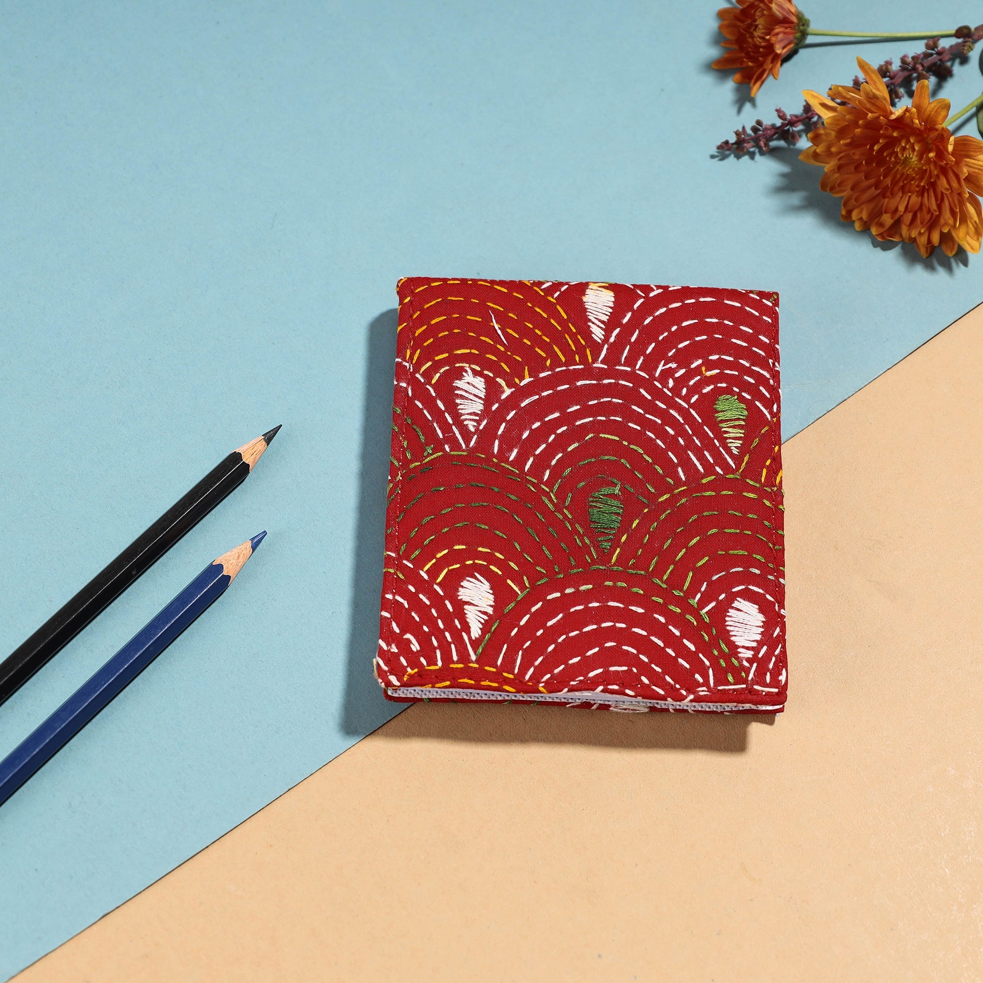 ASALKAAR Bengal Kantha Work Handcrafted Notepad (5 x 4 in)