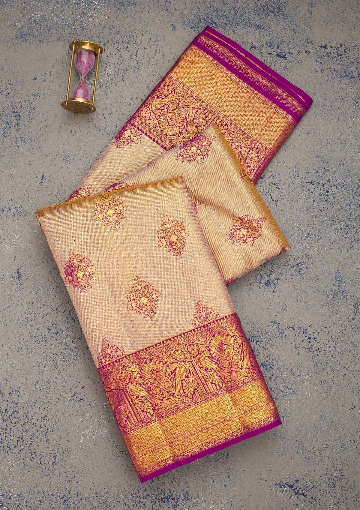 Koskii Purple Zariwork Pure Silk Saree – Women's