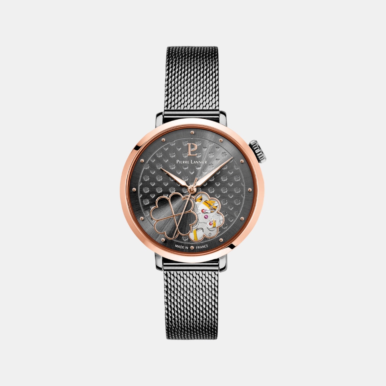 Pierre Lannier Esperance Women Automatic Grey Dial Analog Mesh Watch 147K939