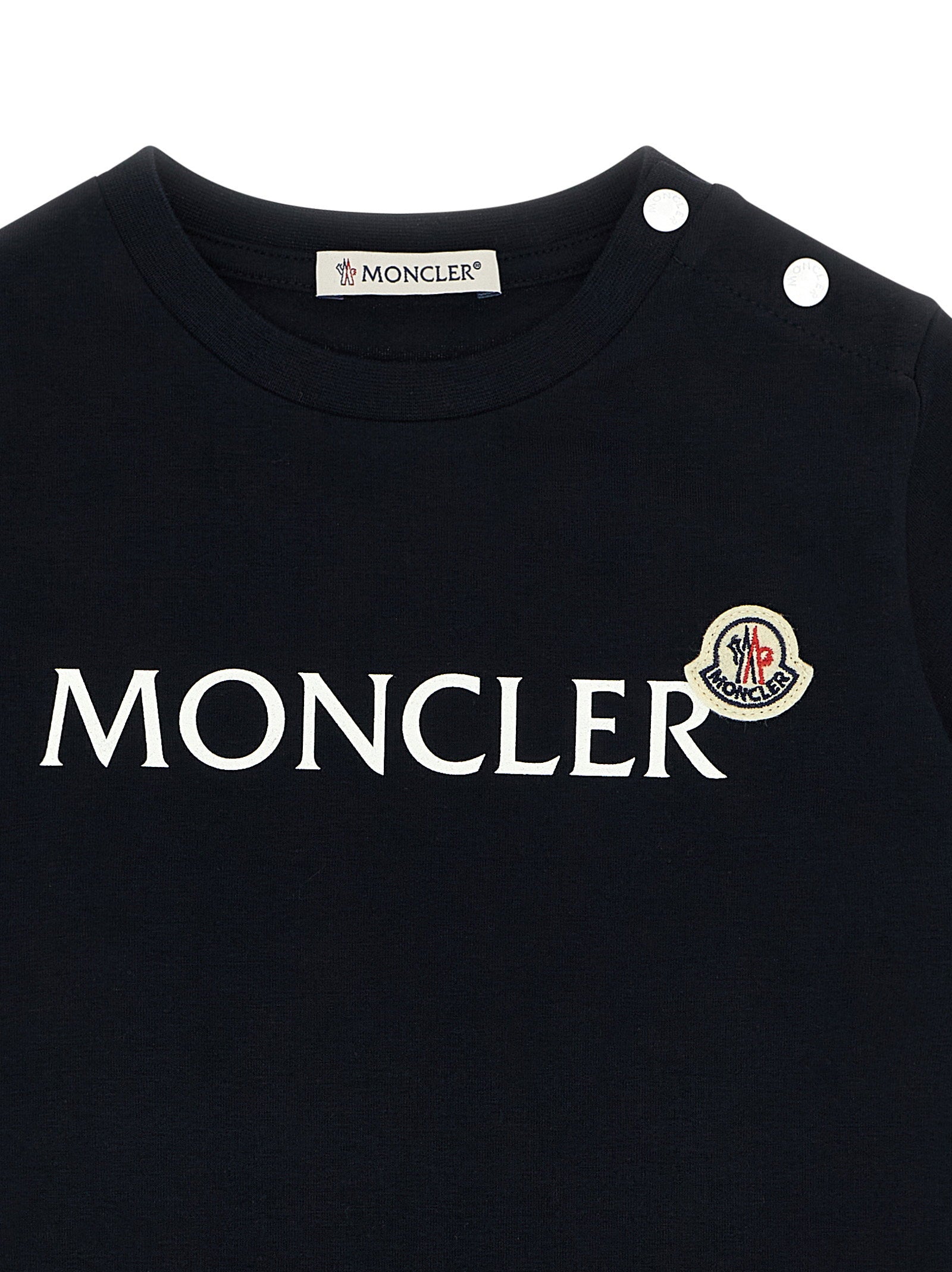 Moncler Enfant Logo T-shirt – 92% cotton, 8% elastane - view 3